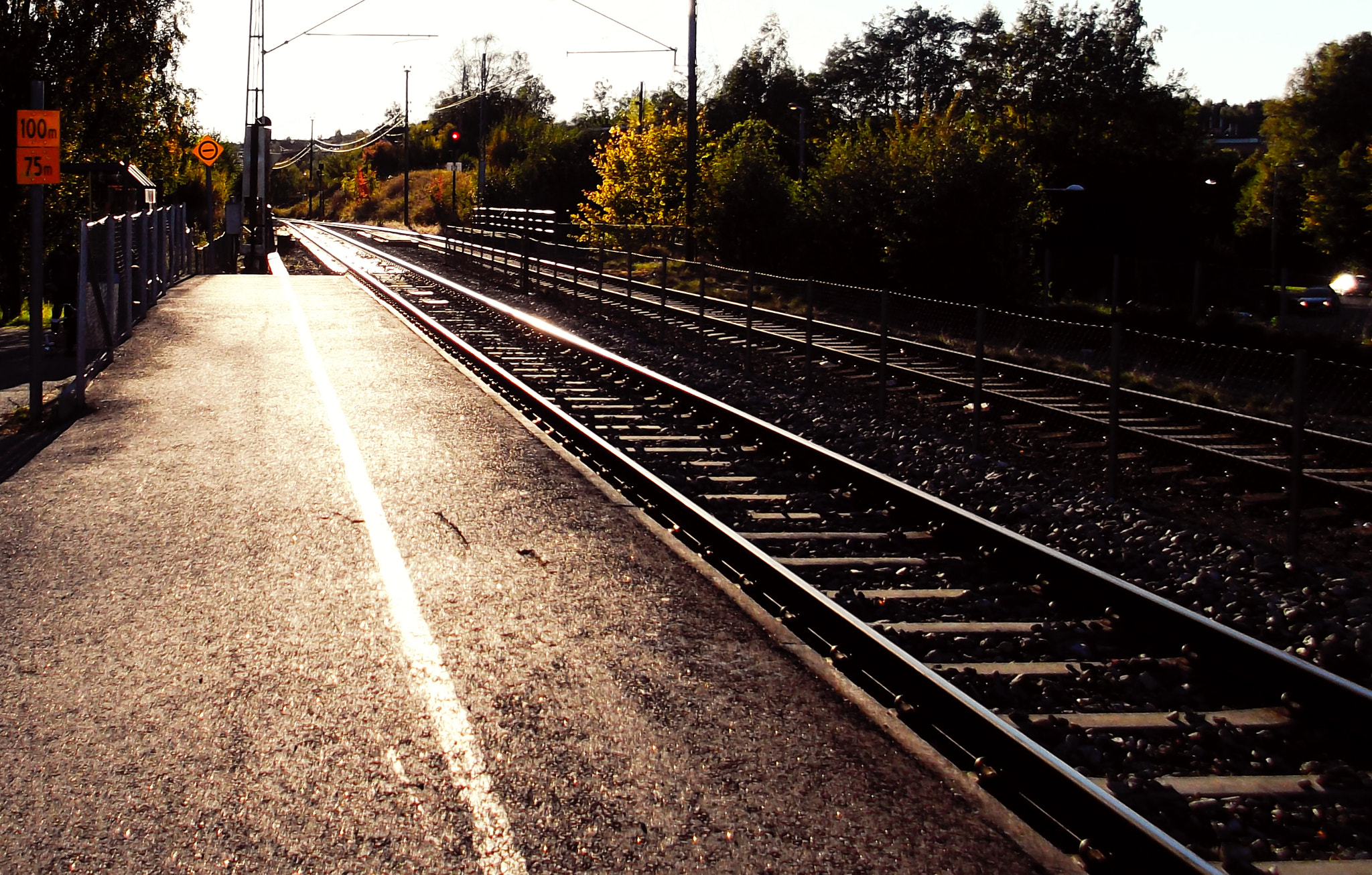 FujiFilm FinePix JX300 (FinePix JX305) sample photo. Train tracks in oslo photography