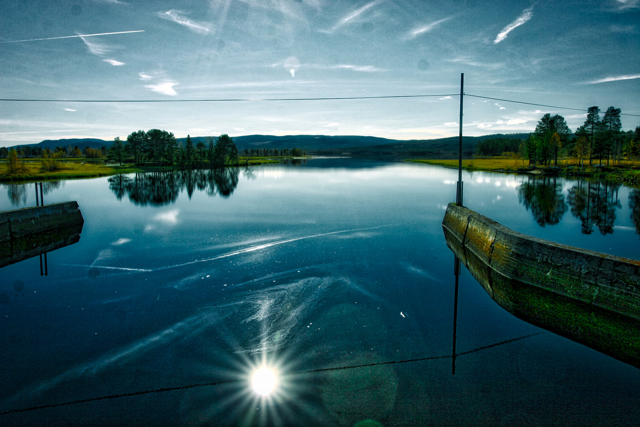 Canon EOS 20D sample photo. The river osa runs into osensjøen photography
