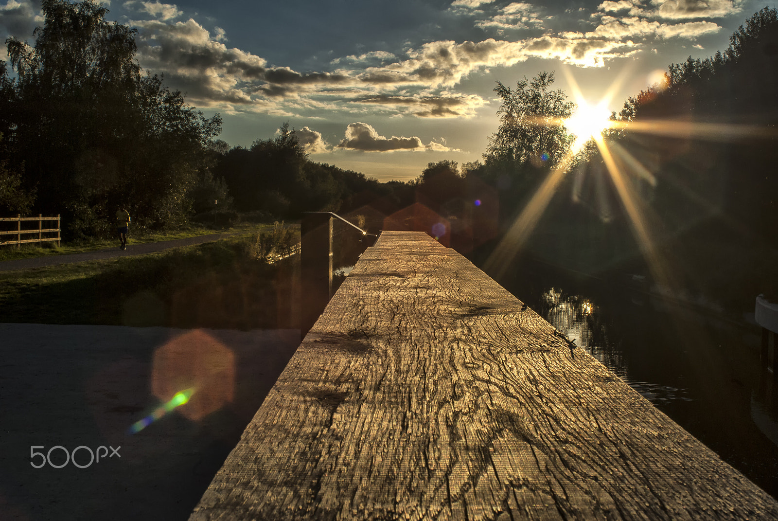 Nikon D200 sample photo. Sunset on the lock photography