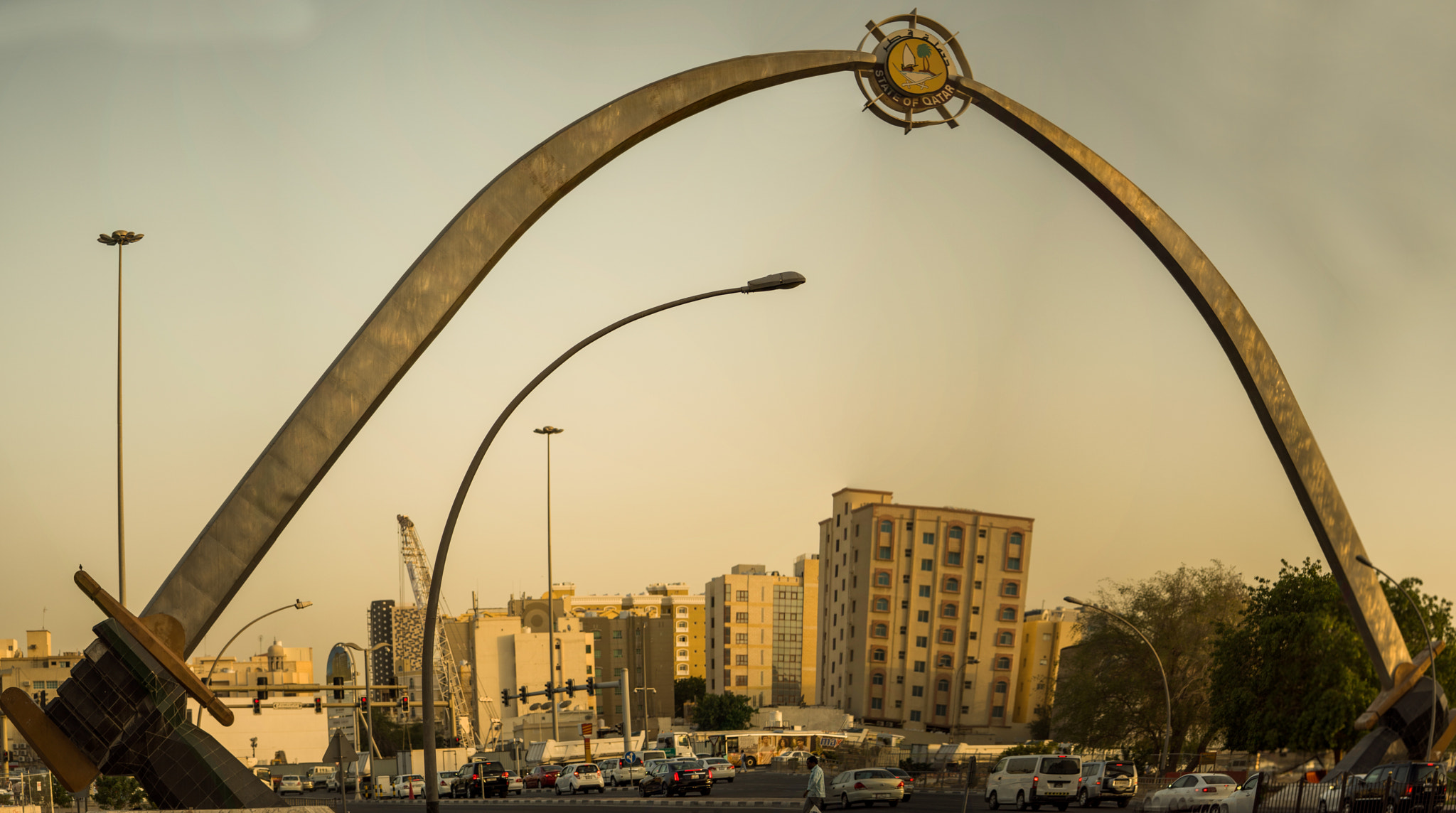 Sony a7S + Sony FE 90mm F2.8 Macro G OSS sample photo. Crossing swords in doha photography