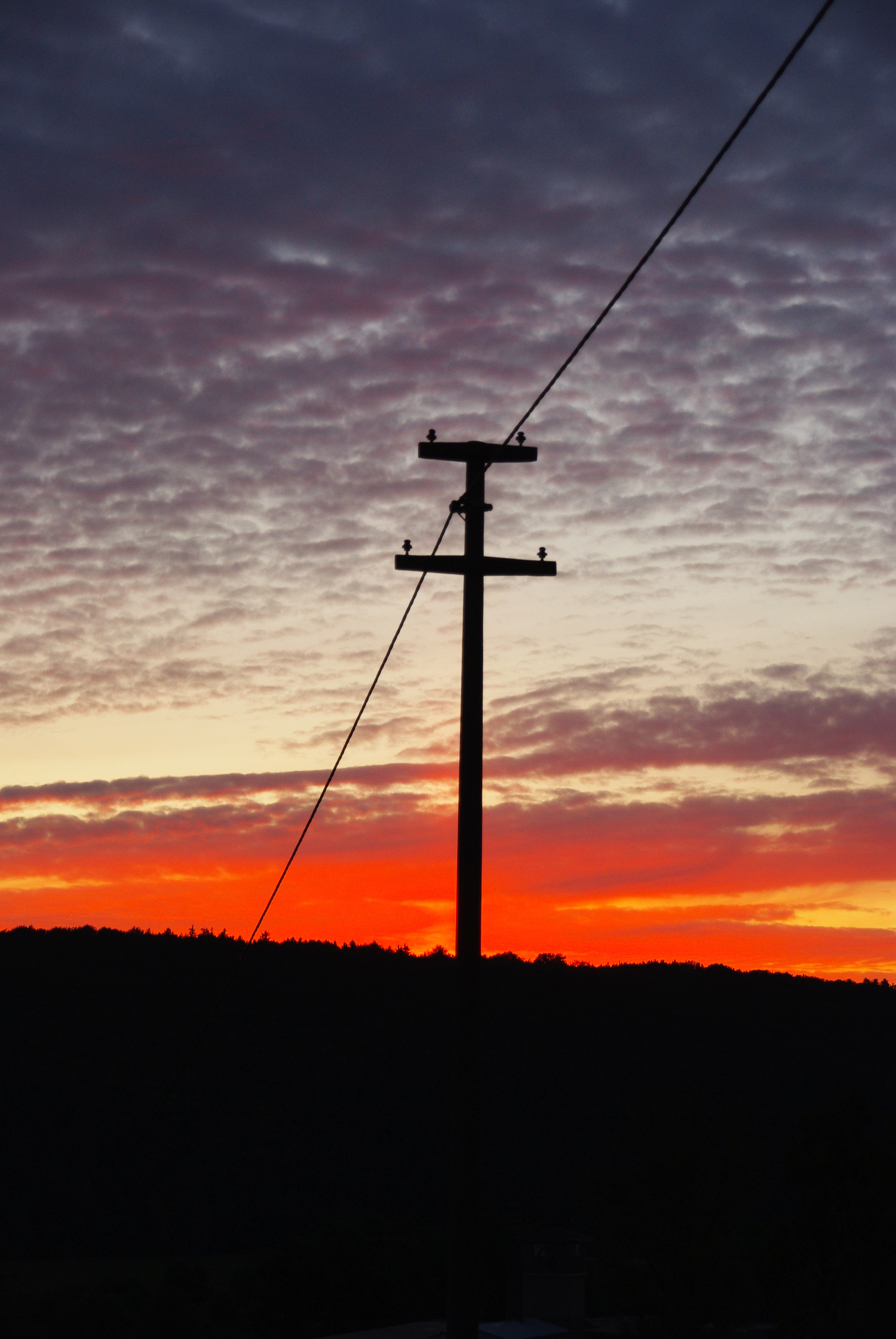 Pentax K200D sample photo. Power line photography