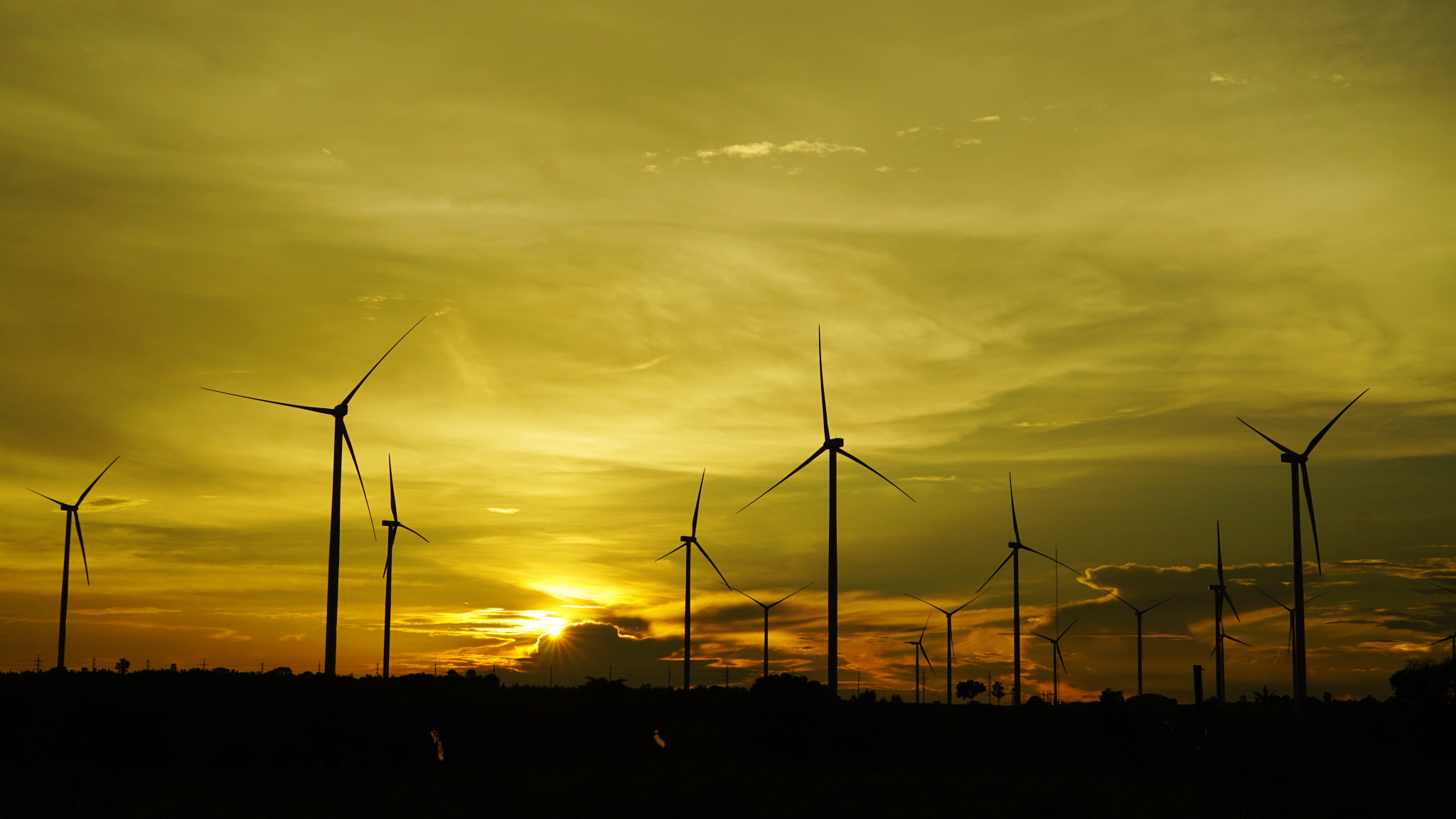 Sony a5100 + Sony Distagon T* FE 35mm F1.4 ZA sample photo. Twilight and wind turbine photography