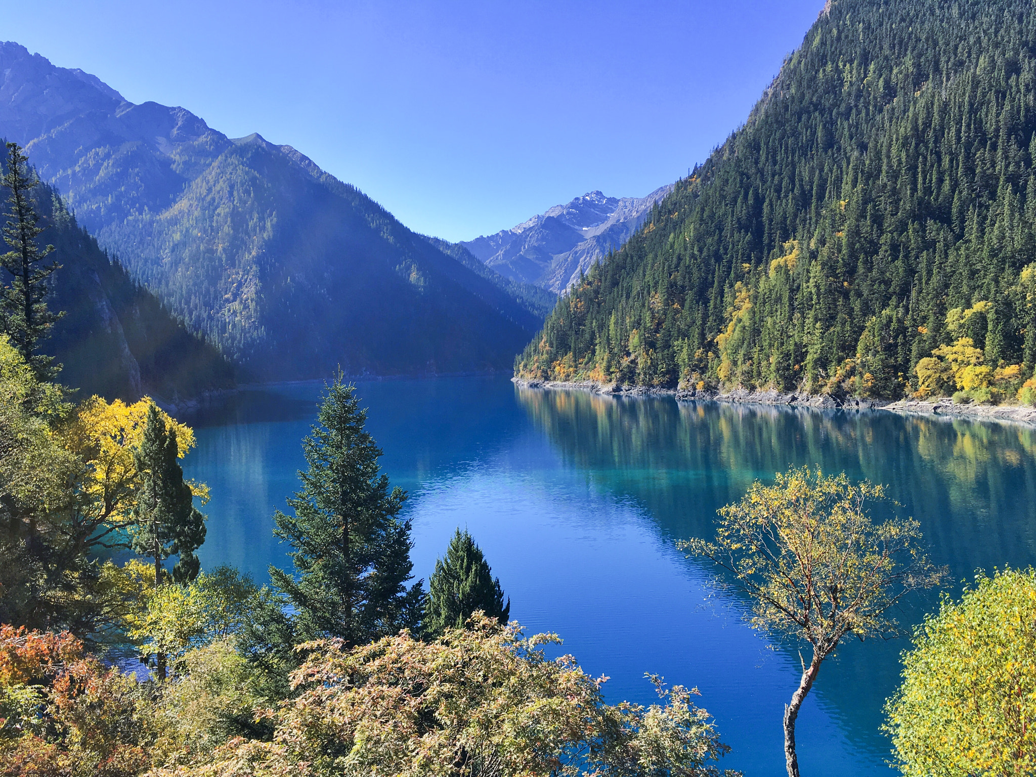iPad Pro back camera 4.15mm f/2.2 sample photo. Jiuzhaigou valley photography