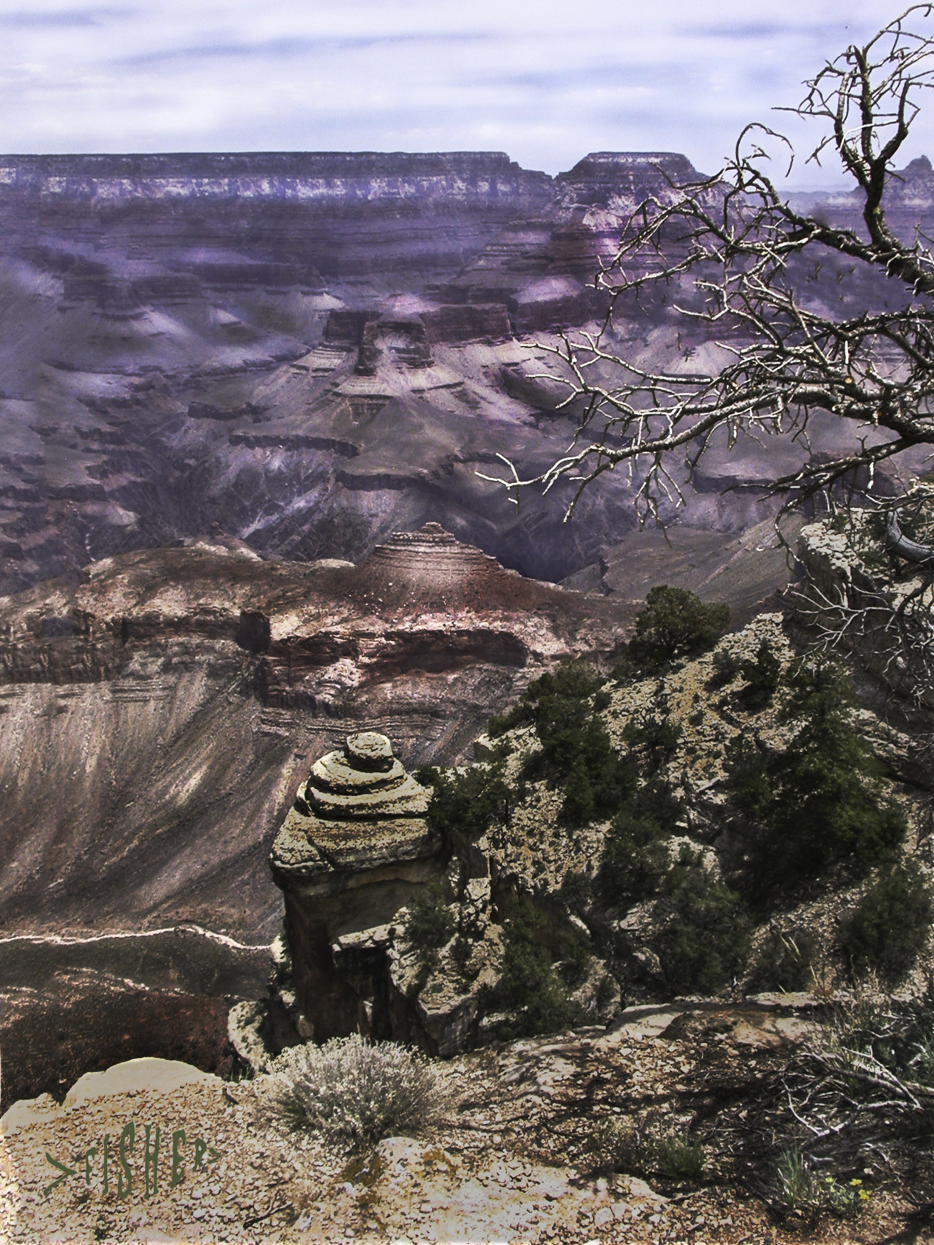 Nikon E995 sample photo. Grand canyon painterly photography