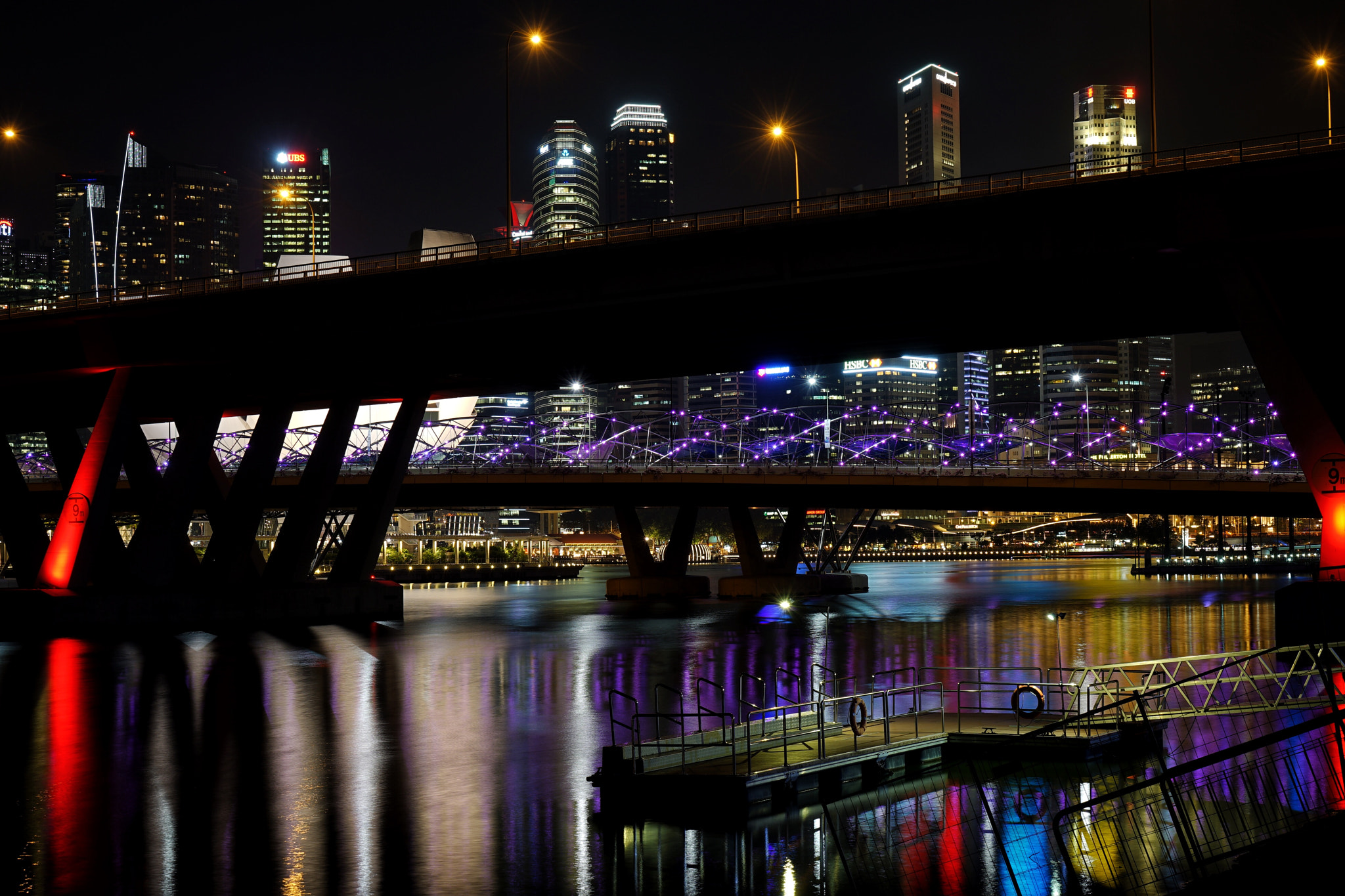 Sony a7 II + Sony Vario Tessar T* FE 24-70mm F4 ZA OSS sample photo. Singapore_bridge photography