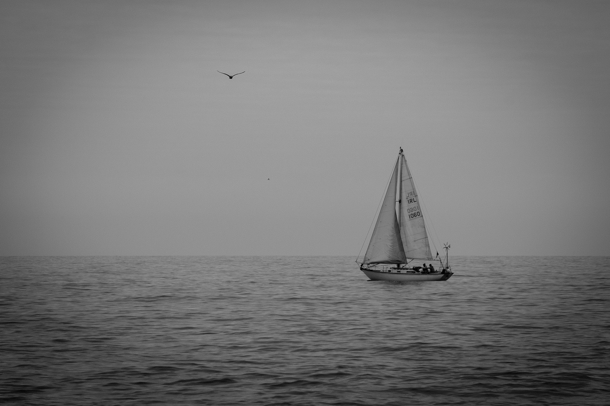 Canon EF-S 55-250mm F4-5.6 IS sample photo. Sailboat off howth photography