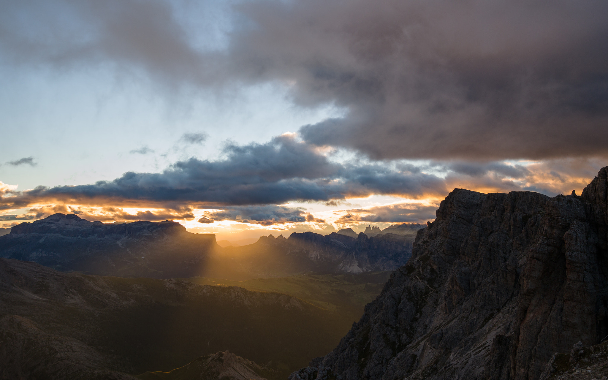 Olympus OM-D E-M5 sample photo. Mountain sunset in the dolomites photography
