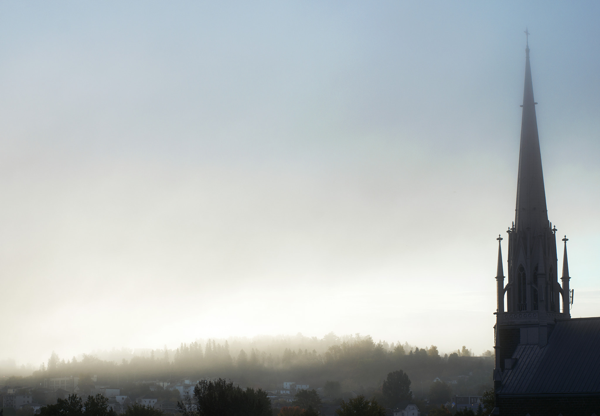 Pentax K-3 sample photo. Eglise sacrecoeur brouillard photography