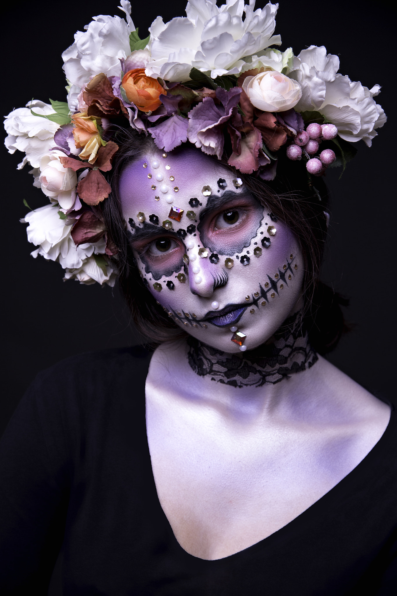Canon EOS 6D + Canon EF 400mm f/2.8L sample photo. Halloween makeup photography