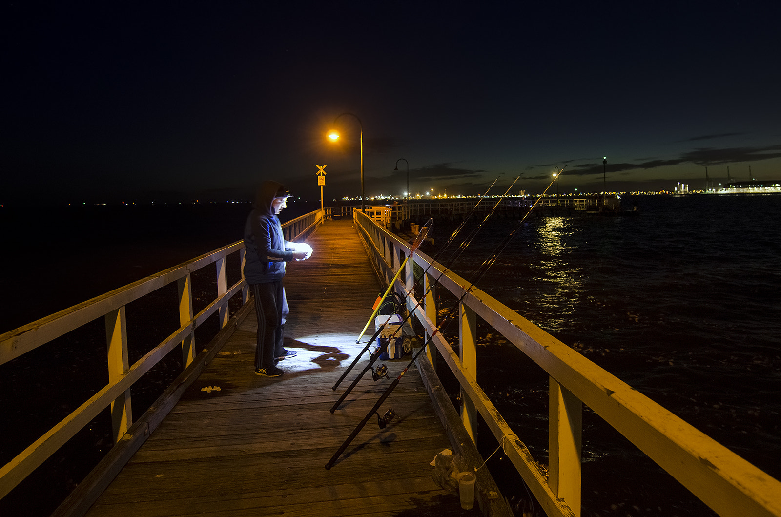 Nikon D7000 sample photo. Night fishing photography