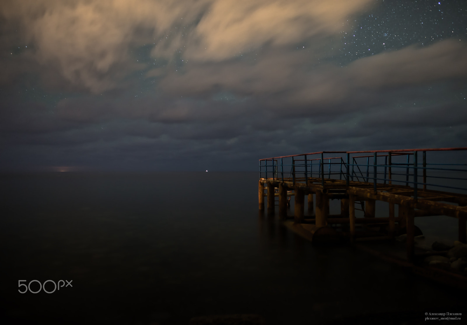 Nikon D610 sample photo. Night at the old pier photography