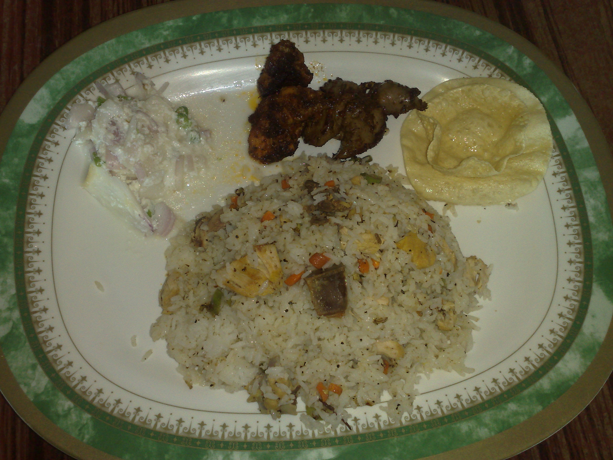 Nokia N95 8GB sample photo. Chicken fried rice with liver fry photography