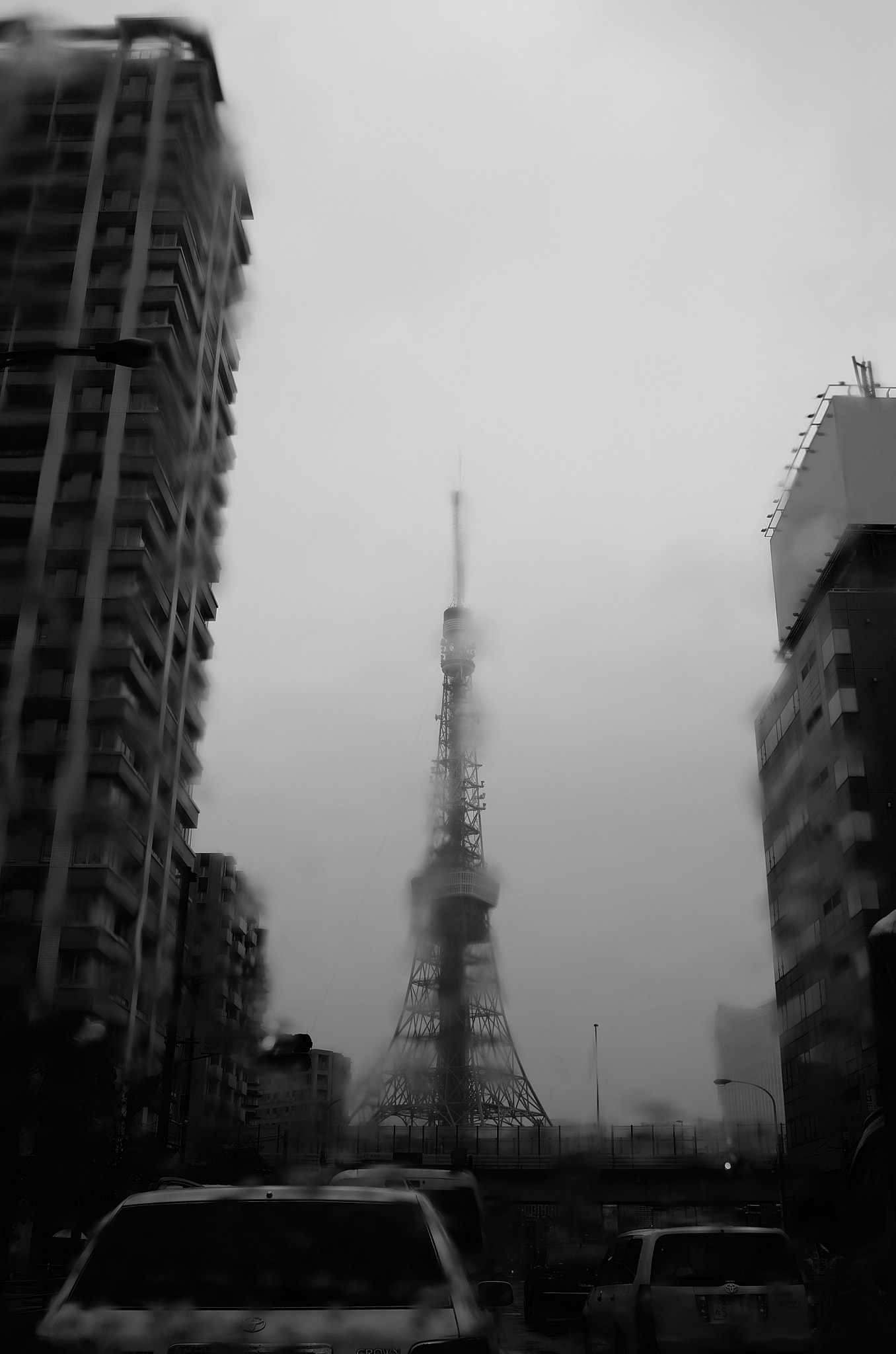 Summicron T 1:2 23 ASPH. sample photo. Rainy tokyo tower photography