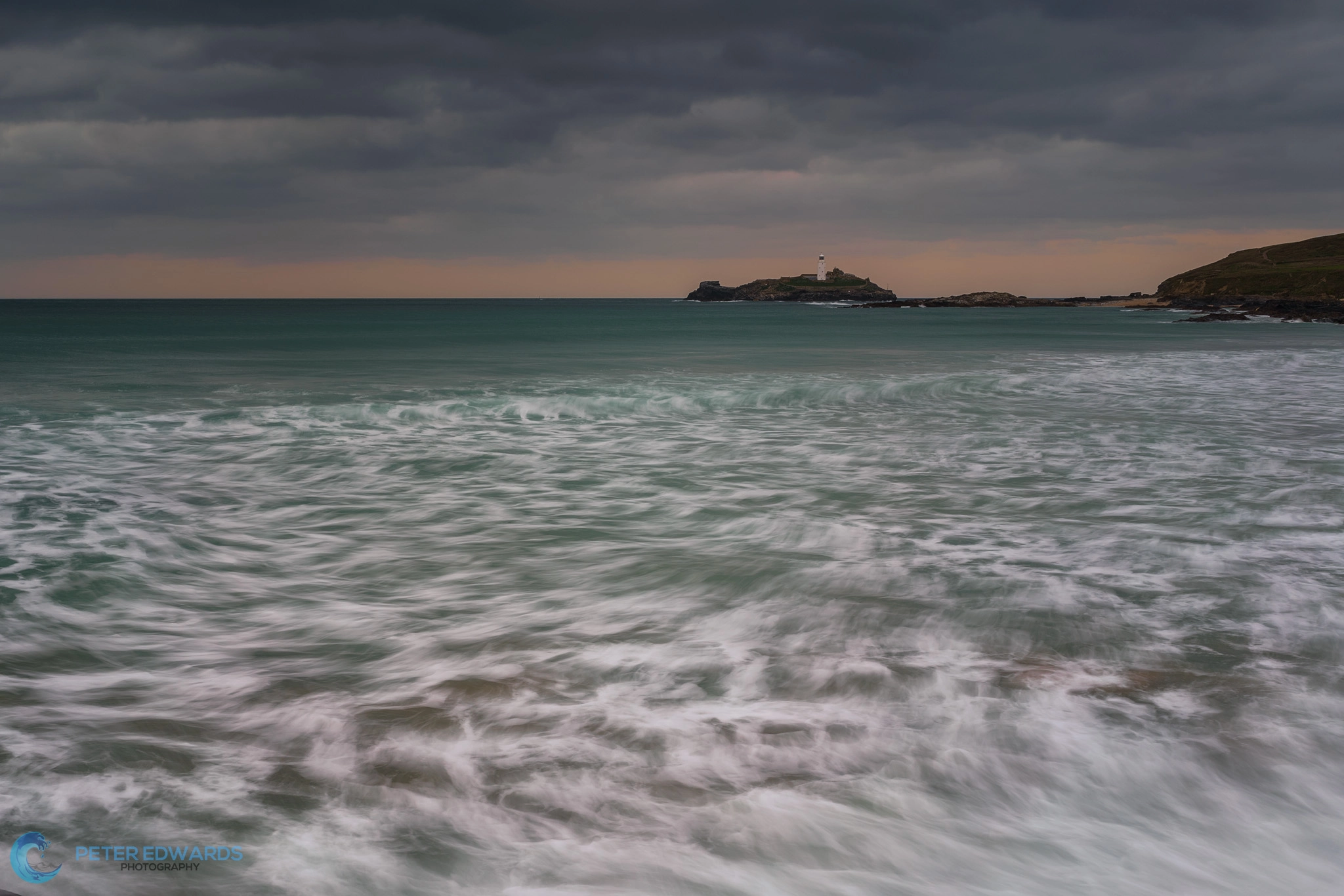E 35mm F2 sample photo. Godrevy  twixt sea and sky photography