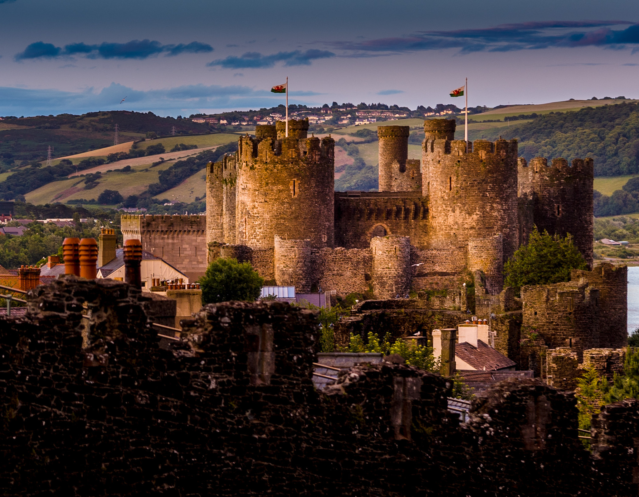 Sony a7S sample photo. Conwy castle photography