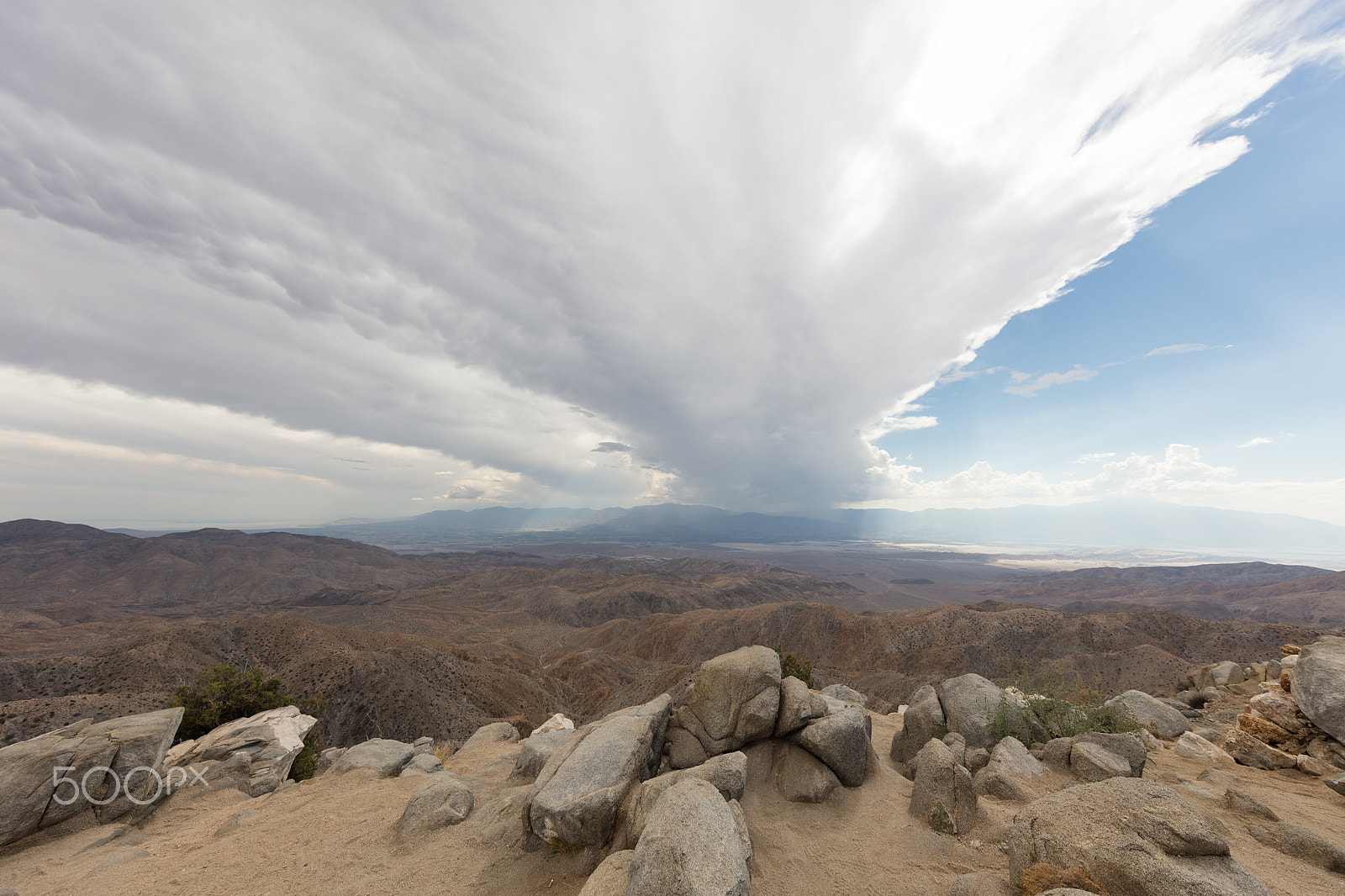 Canon EOS 5DS + Canon EF 11-24mm F4L USM sample photo. Rain clouds over joshua tree national park photography