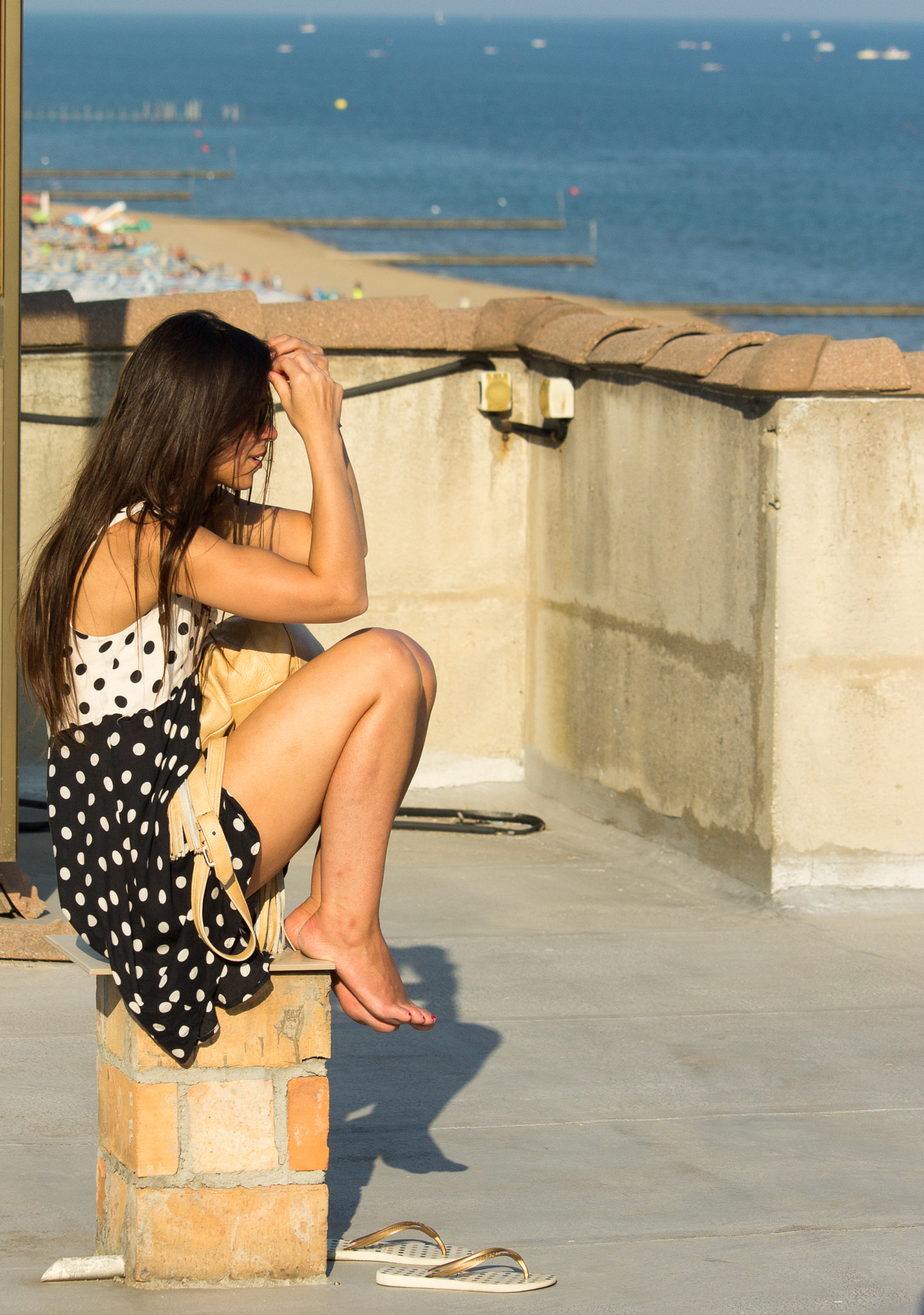 Canon EF-S 55-250mm F4-5.6 IS STM sample photo. Girl on top photography