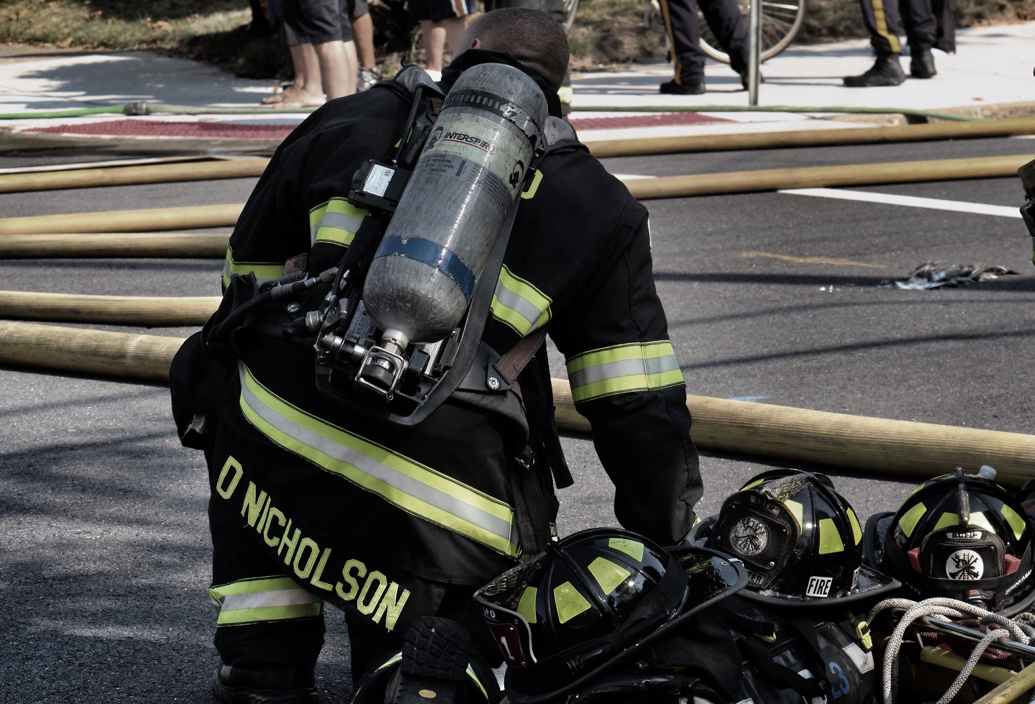Canon EF 70-300mm F4-5.6L IS USM sample photo. Firefighter series photography