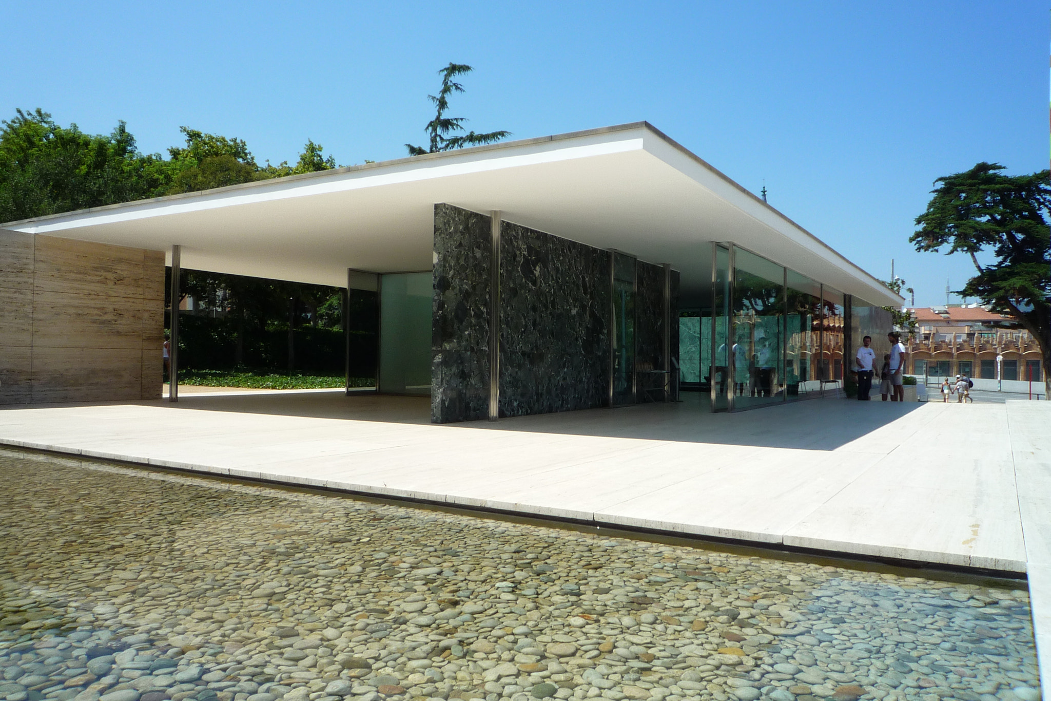 Panasonic DMC-FX500 sample photo. Ludwig mies van der rohe barcelona pavilion photography