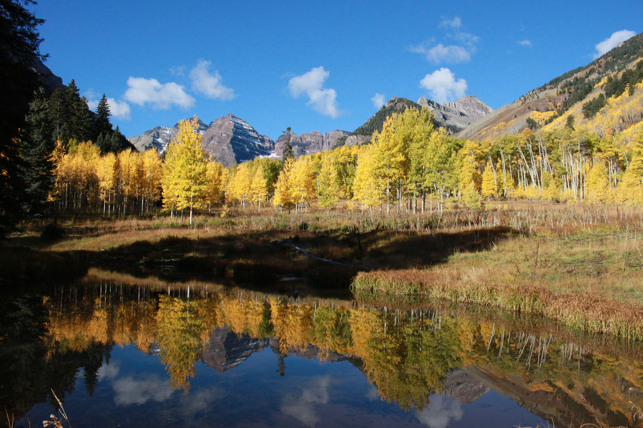 Canon EOS 500D (EOS Rebel T1i / EOS Kiss X3) sample photo. Maroon bells colorado photography