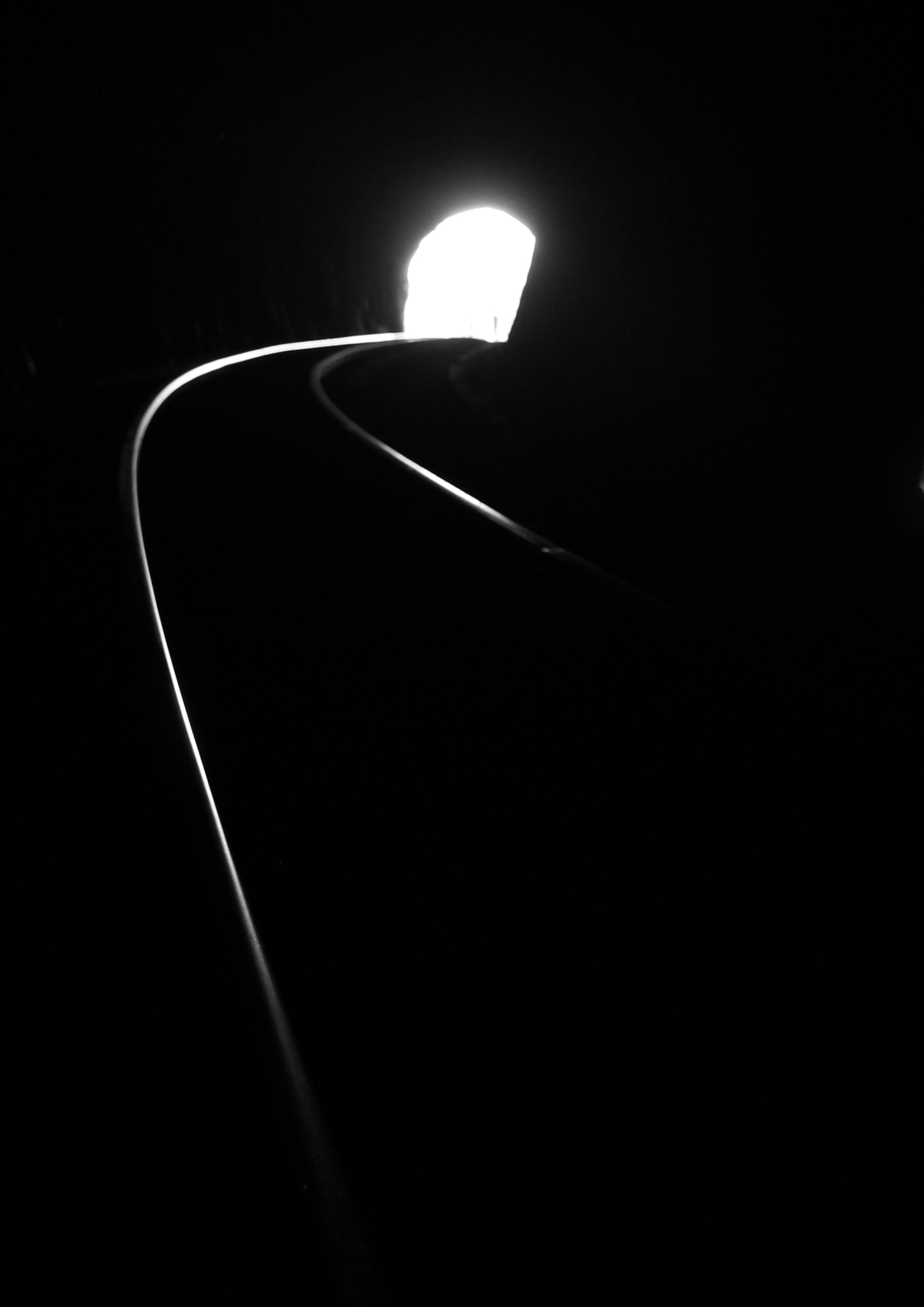 Canon EF-S 18-55mm F3.5-5.6 IS sample photo. Light at the end of train tunnel photography