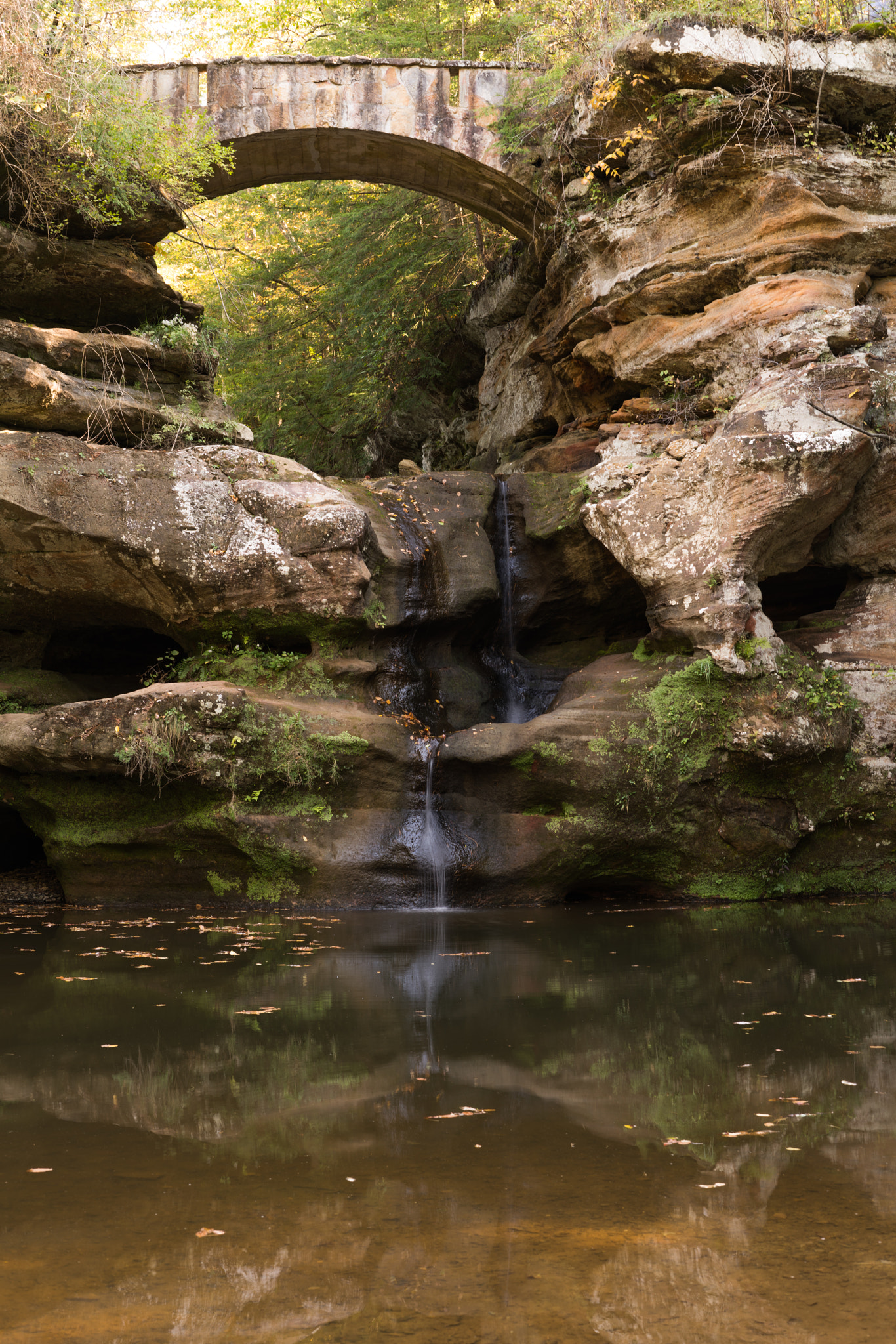 Sony a7R II + Sony FE 50mm F1.8 sample photo. The upper falls at the hocking hills state park. photography