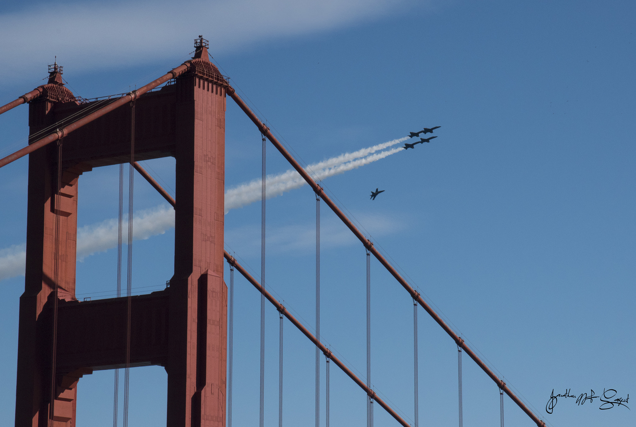 Sigma 17-70mm F2.8-4 DC Macro OS HSM | C sample photo. Blue angels behind golden gate photography