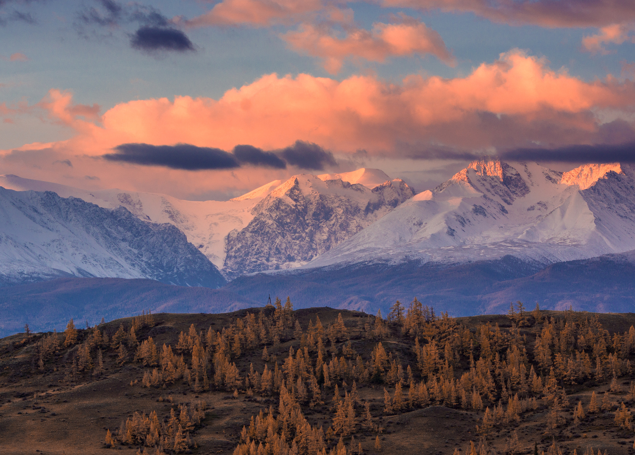 Sony SLT-A77 + Sigma 70-300mm F4-5.6 DL Macro sample photo. Dawn over the kurai steppe photography