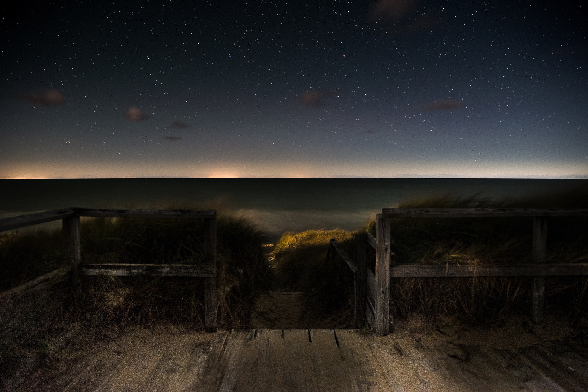 Nikon D750 sample photo. Big dipper setting over lake huron in port crescent, mi. photography