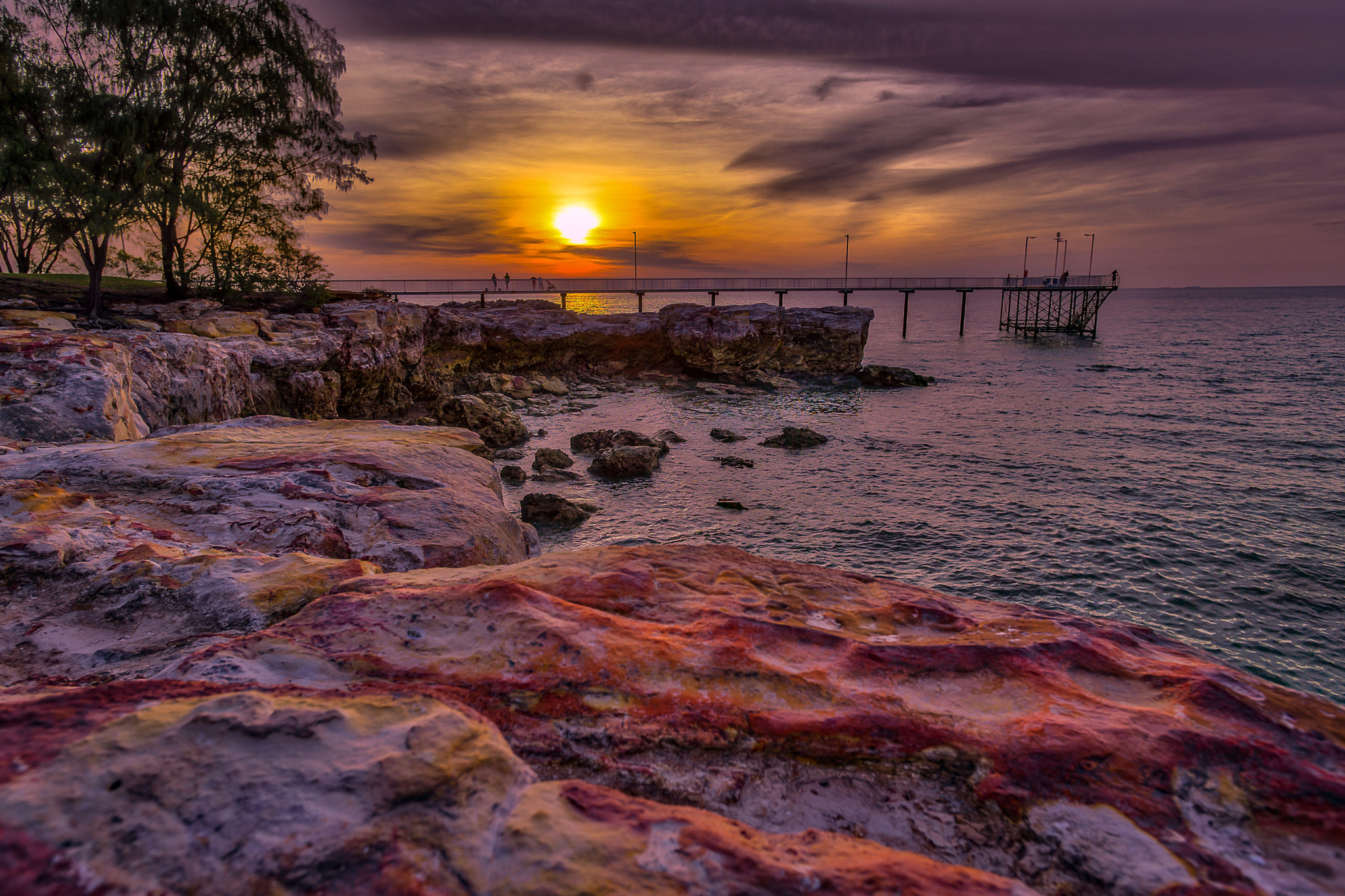 Sony a7 II + Canon EF 20mm F2.8 USM sample photo. Nightcliff pier photography