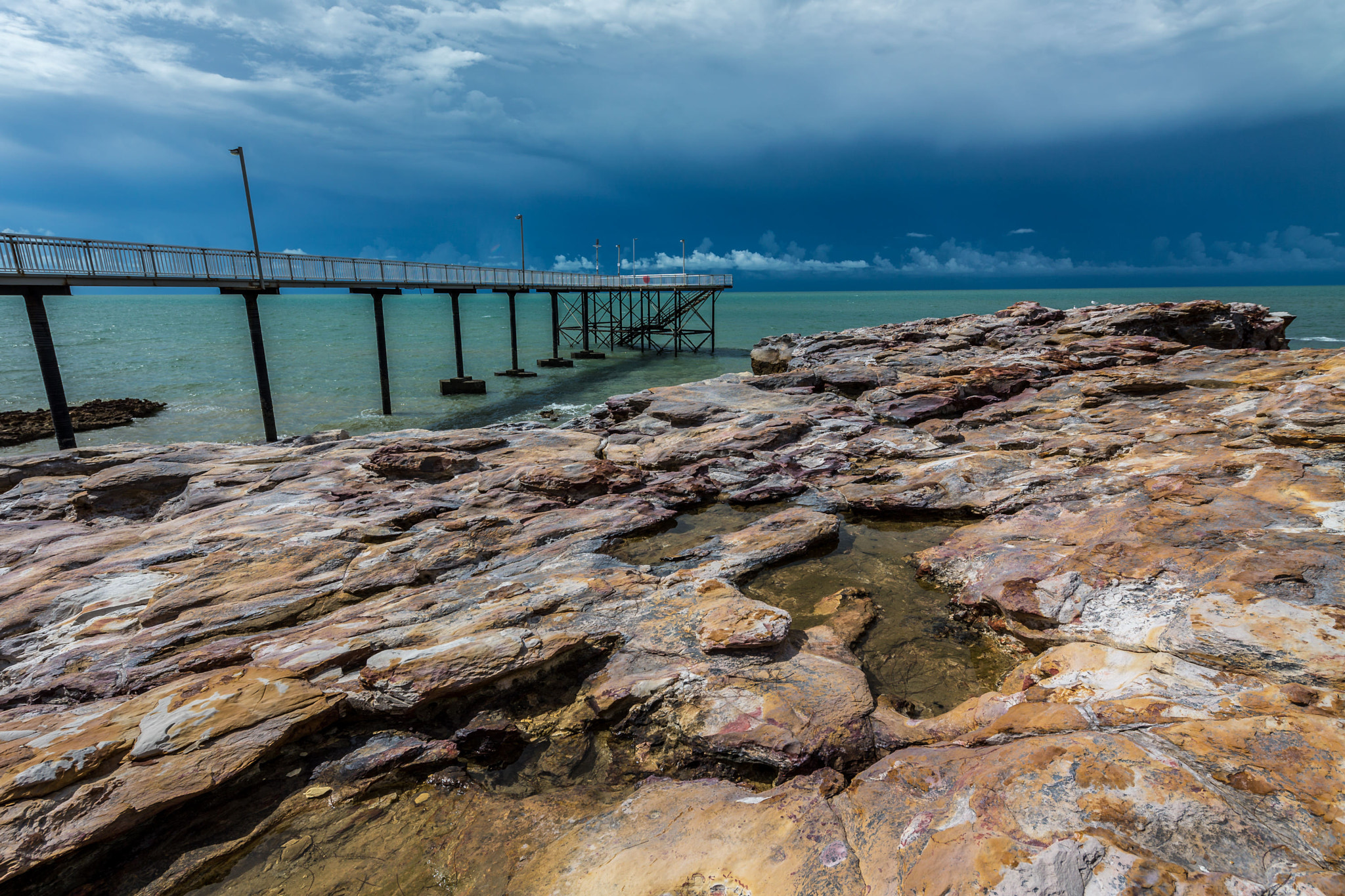 Canon EOS-1D X sample photo. Night cliff pier photography