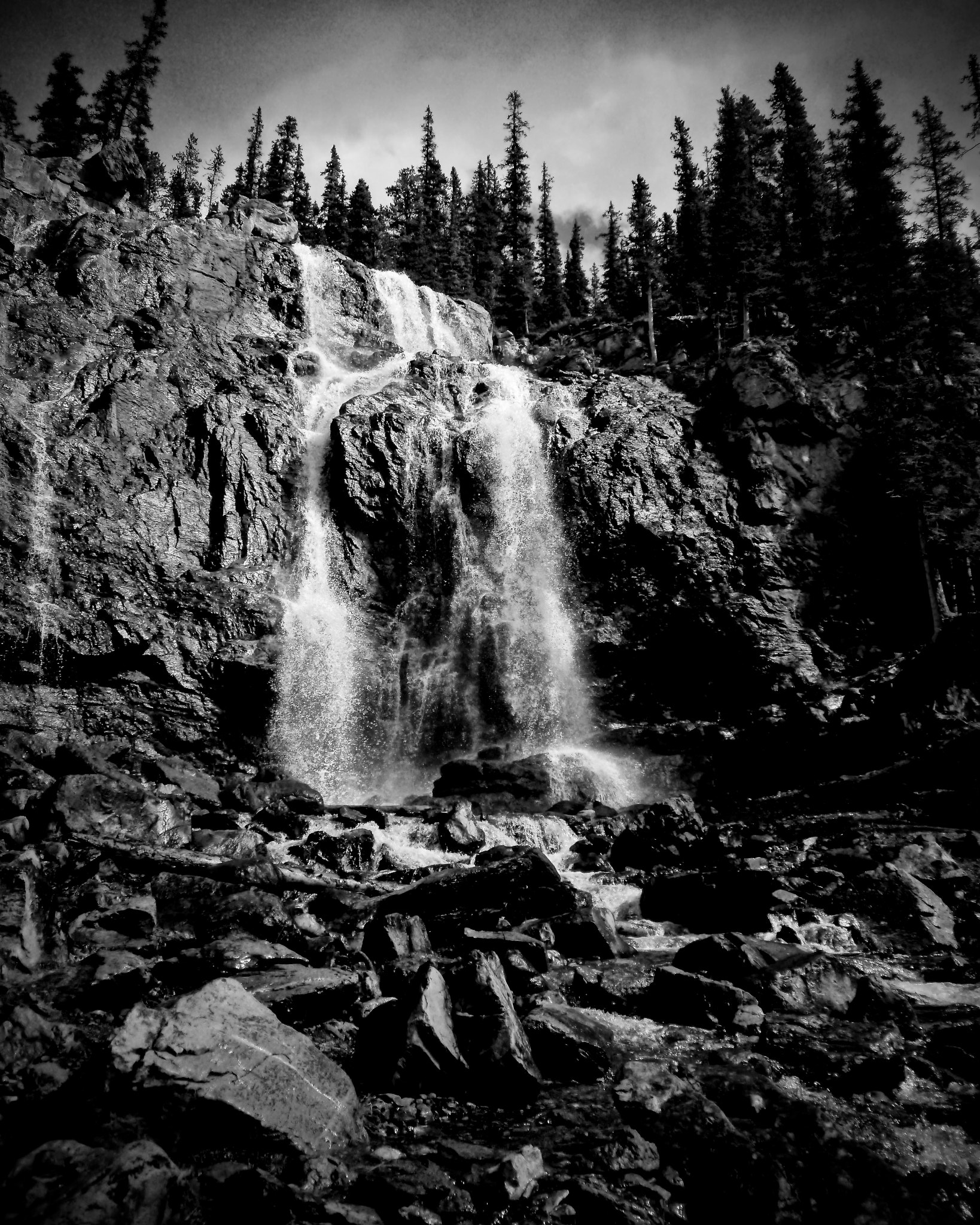 Panasonic Lumix DMC-G3 sample photo. Waterfall at the side of the ride whilst banff nat ... photography