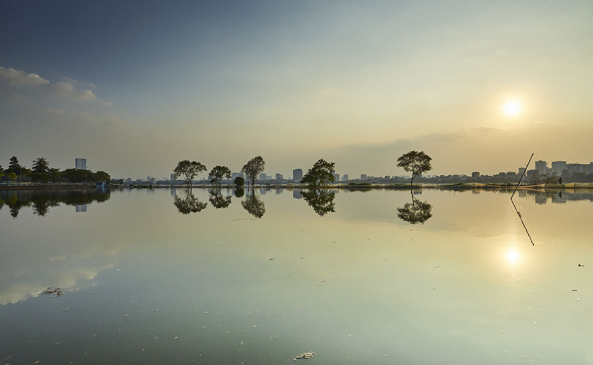 Phase One IQ260 sample photo. Sunset views west lake hanoi vietnam photography