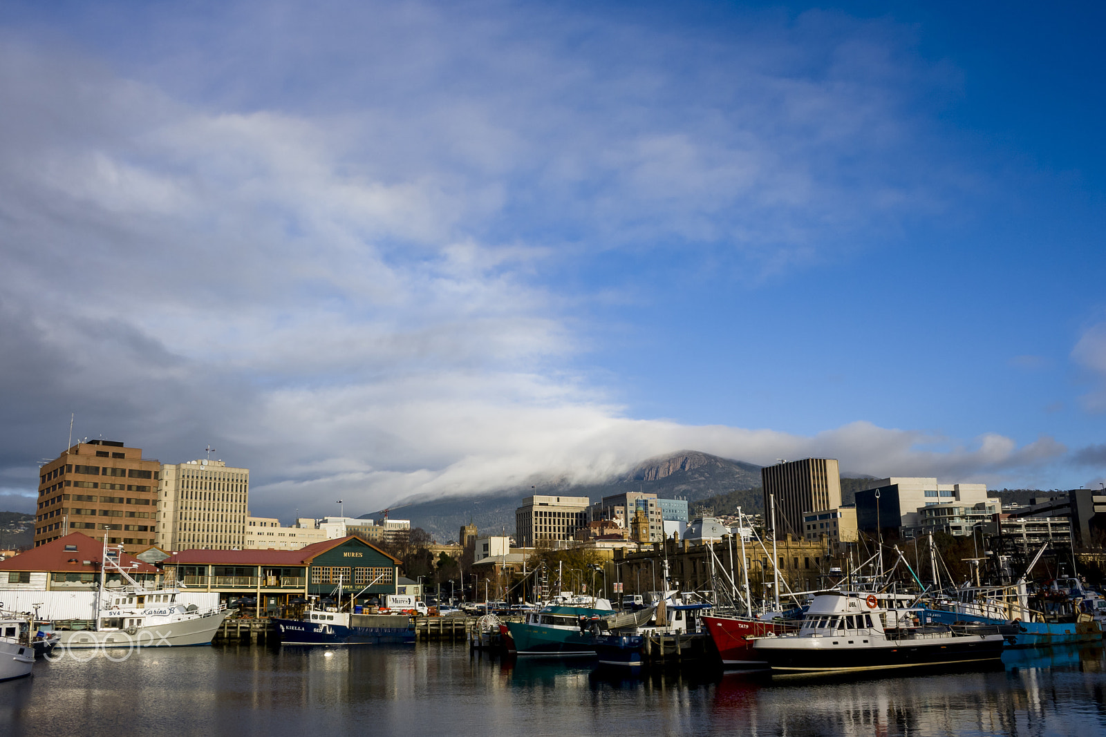 Canon EF-S 18-55mm f/3.5-5.6 USM sample photo. Hobart harbor photography
