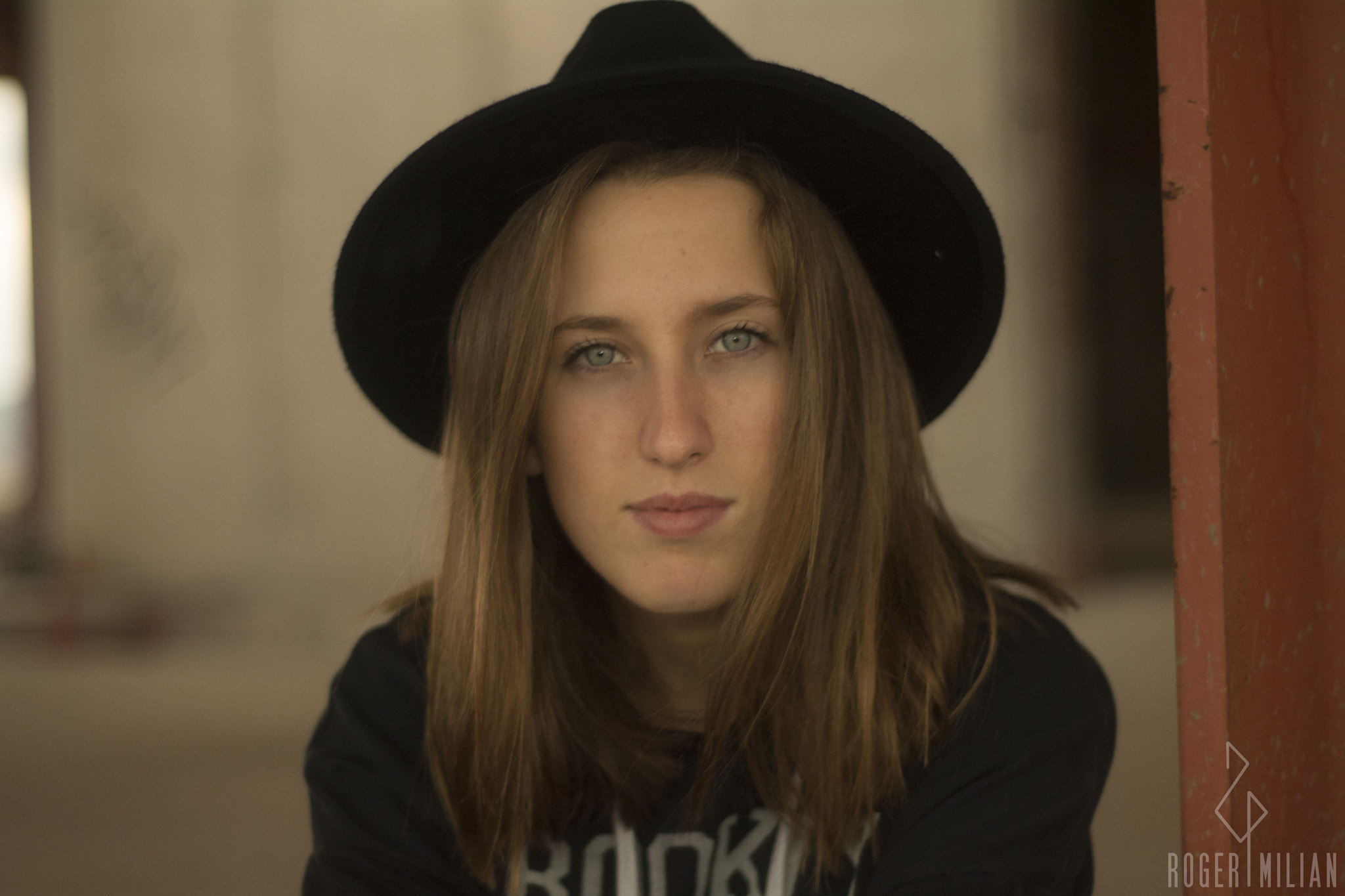 Nikon D7100 + AF Nikkor 50mm f/1.8 sample photo. Black hat, blue eyes photography