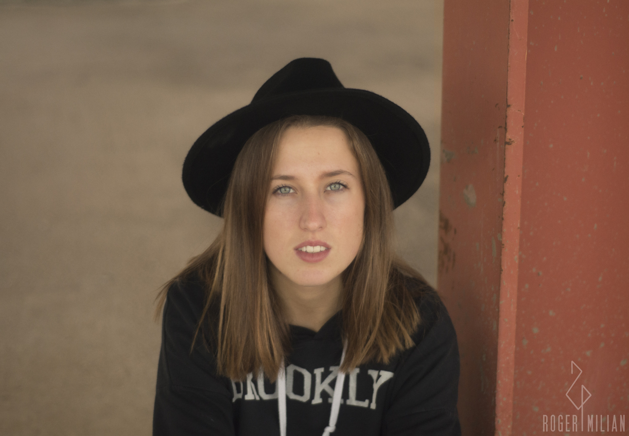 Nikon D7100 + AF Nikkor 50mm f/1.8 sample photo. Black hat, blue eyes photography