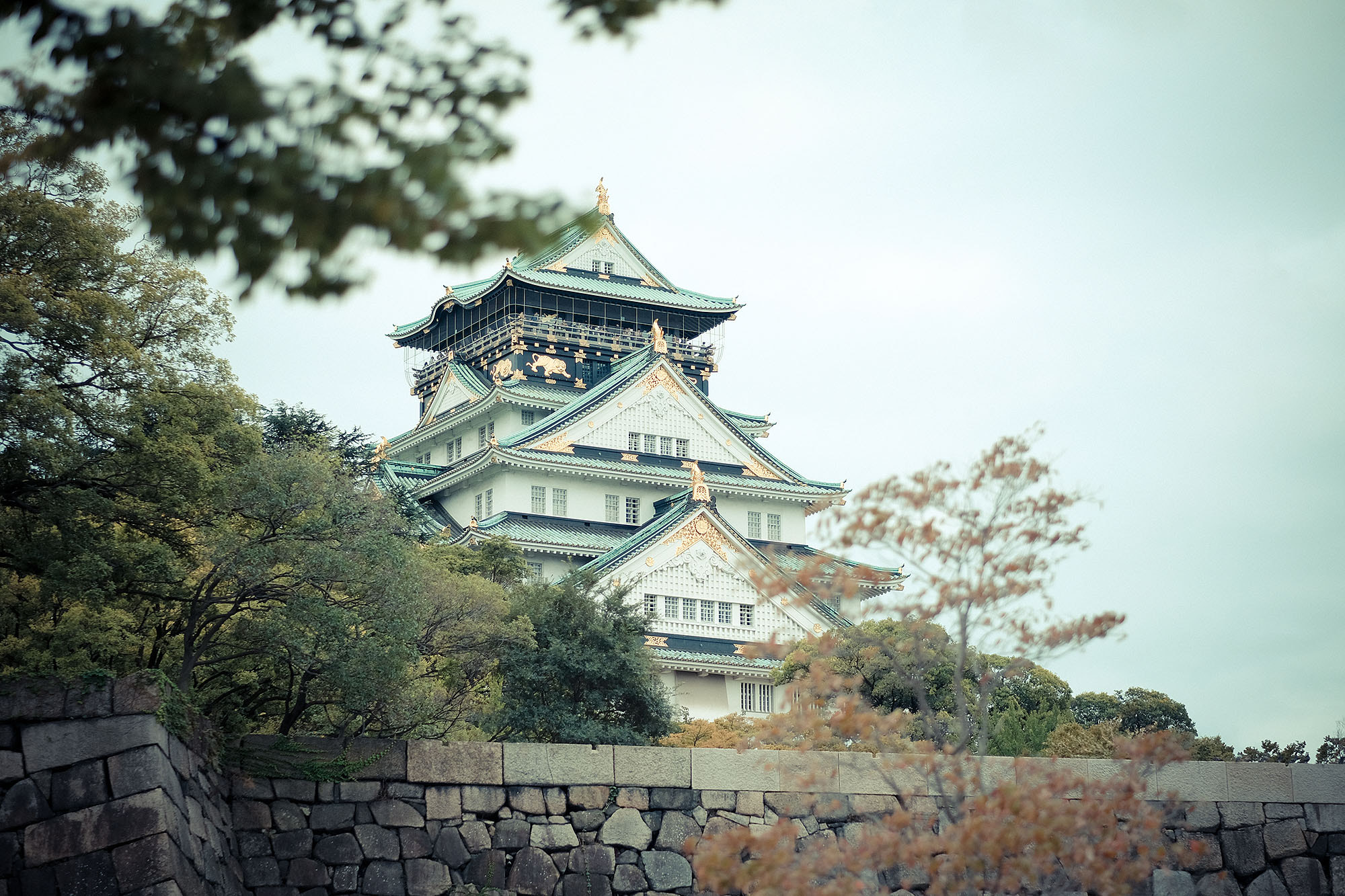 Fujifilm X-Pro2 + Fujifilm XF 56mm F1.2 R APD sample photo. Osaka castle photography