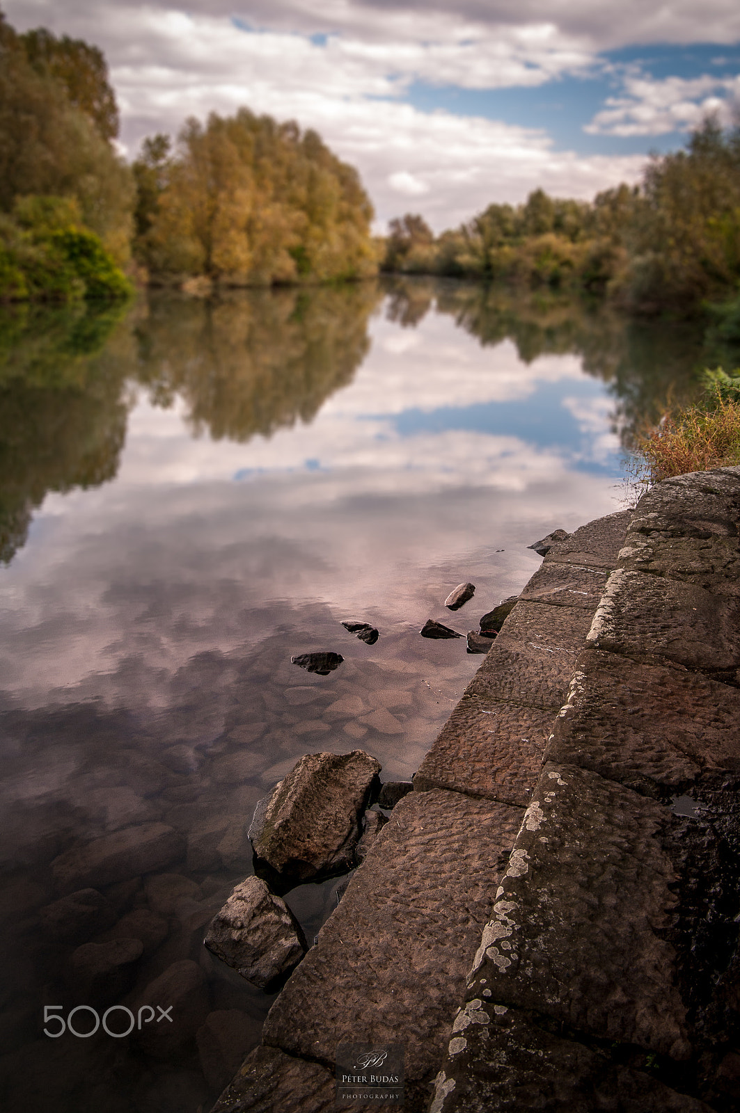 Pentax K20D sample photo. Autumn river photography