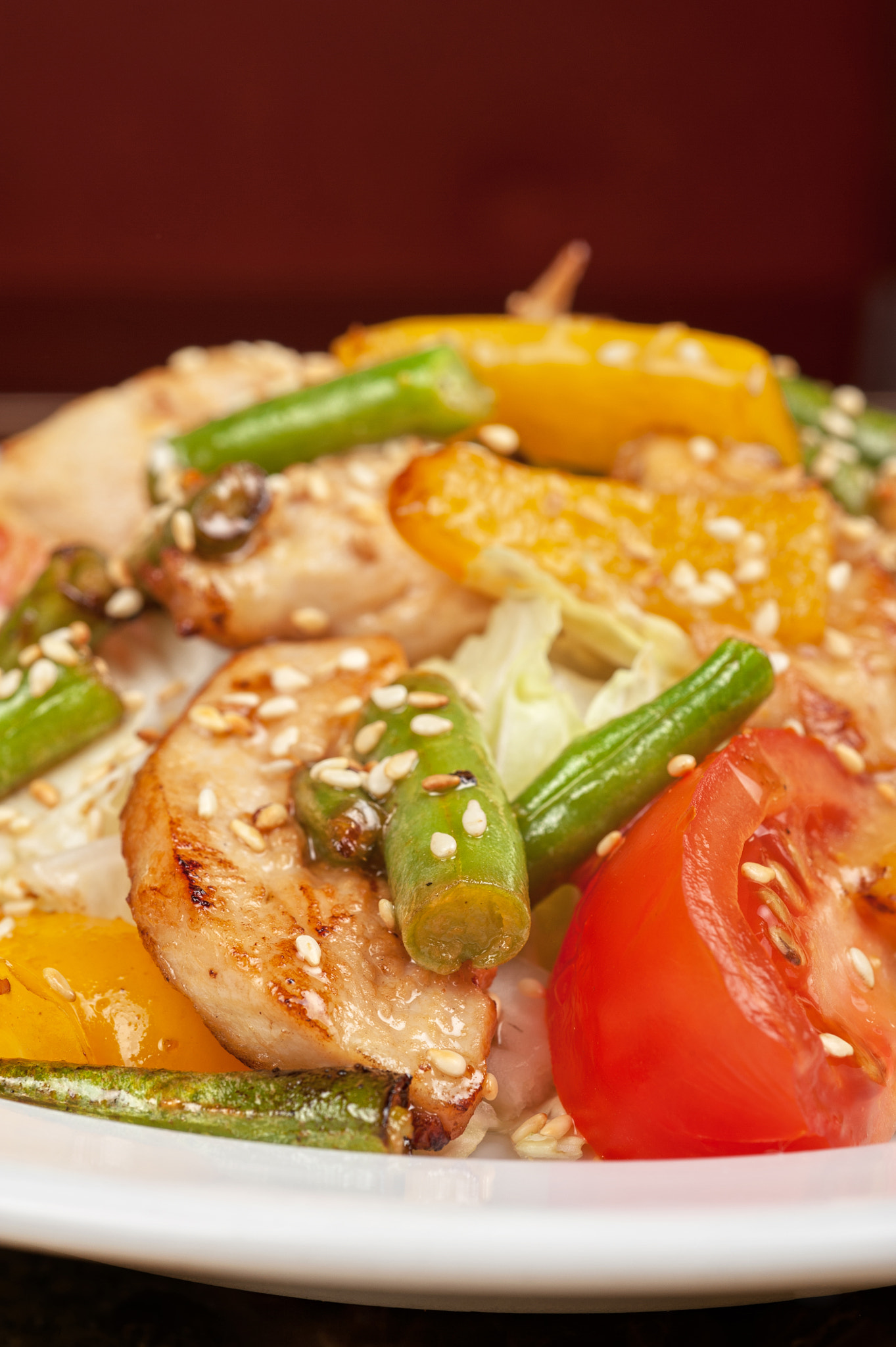 Nikon AF Micro-Nikkor 60mm F2.8D sample photo. Warm salad with chicken photography