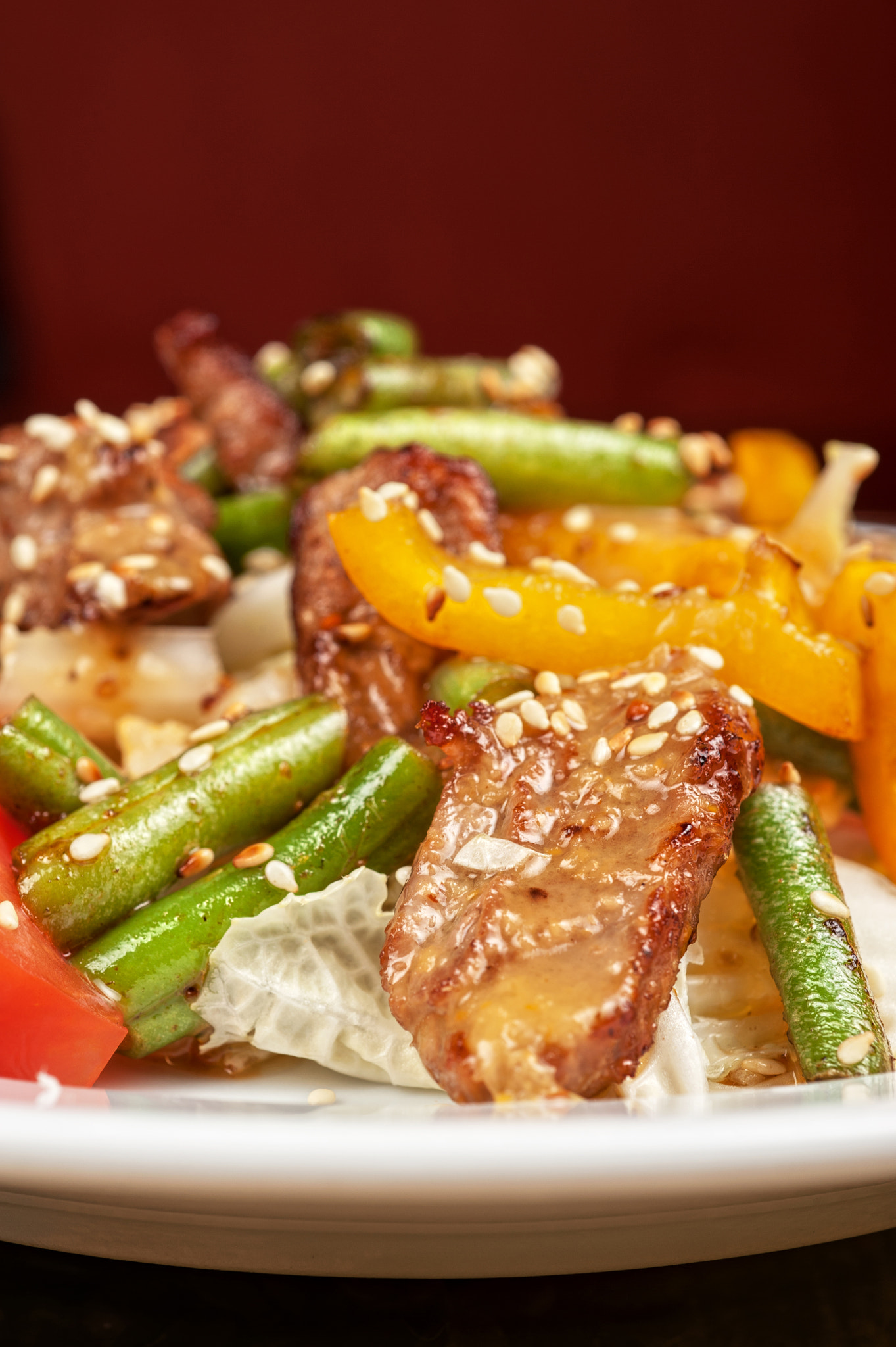 Nikon AF Micro-Nikkor 60mm F2.8D sample photo. Warm salad with veal photography