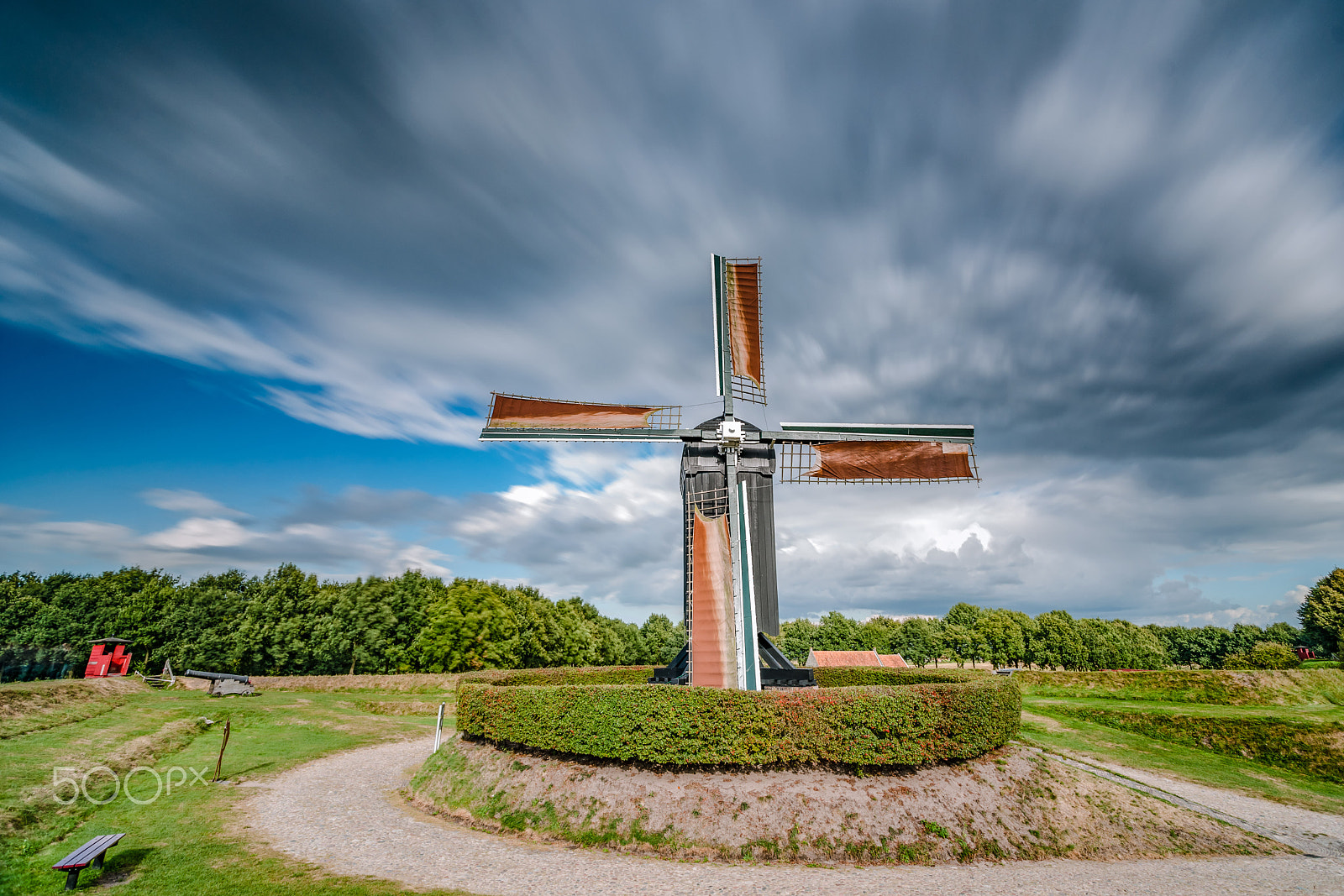 Sony Alpha DSLR-A900 + Sony Vario-Sonnar T* 16-35mm F2.8 ZA SSM sample photo. Old windmill in action at dutch landscape photography