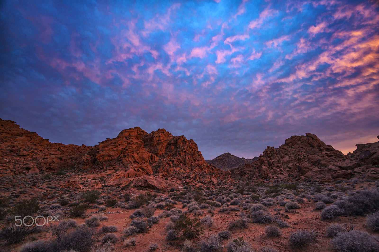 Sony a7R II sample photo. Valley of fire sunset photography