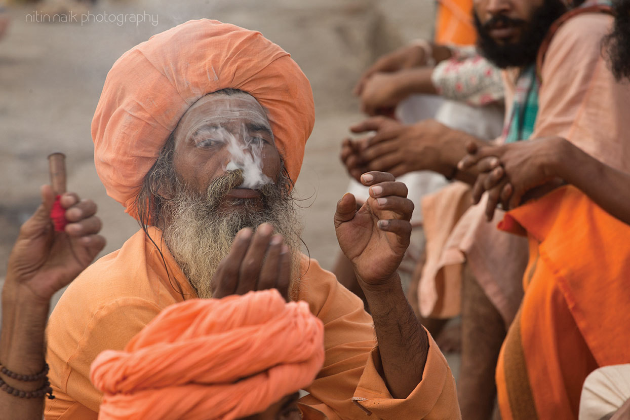 Canon EOS-1D X + Canon EF 70-200mm F4L USM sample photo. Holy man at kumbh mela photography