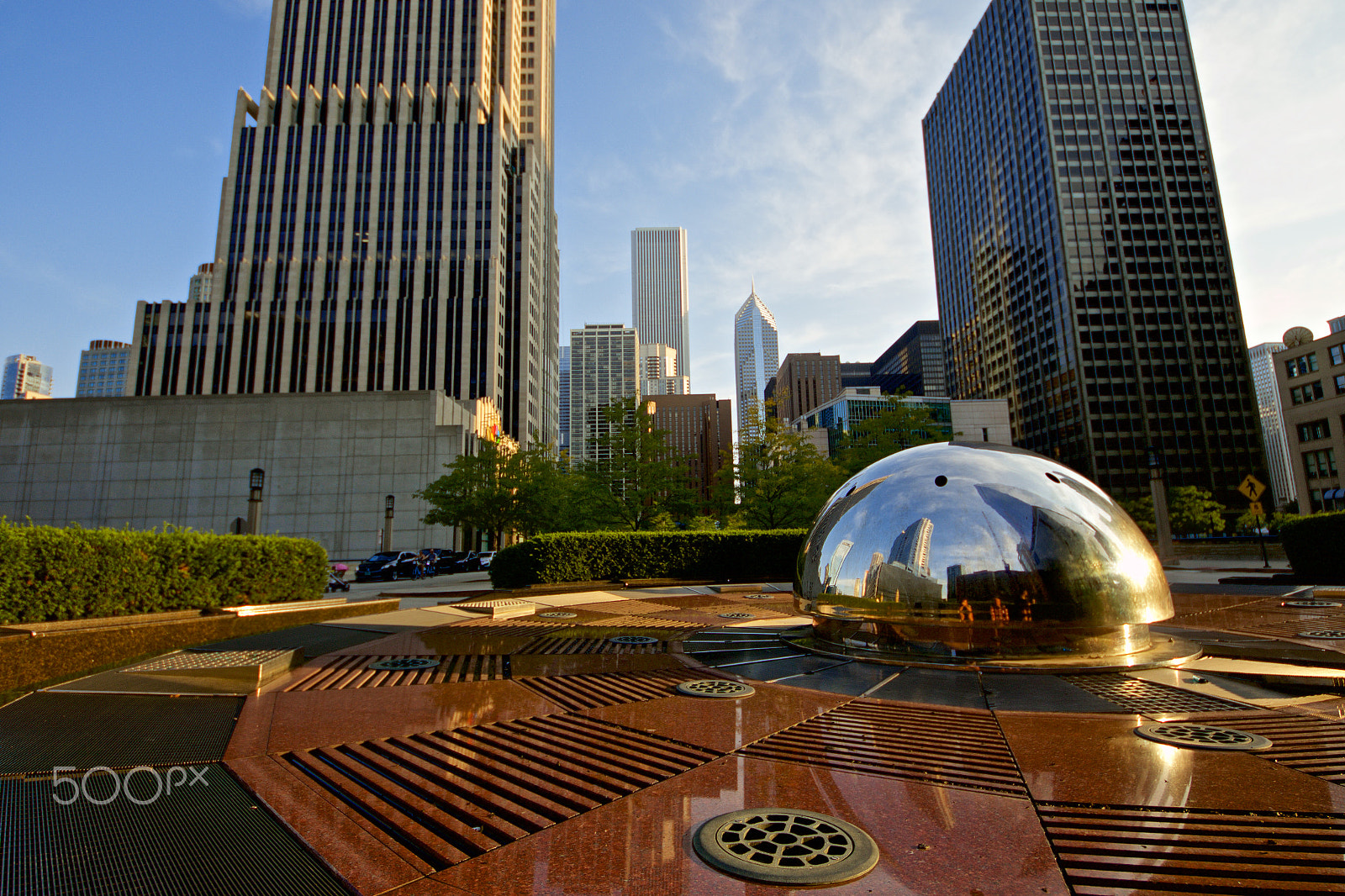 Sigma 8-16mm F4.5-5.6 DC HSM sample photo. Chicago downtown in sunset photography
