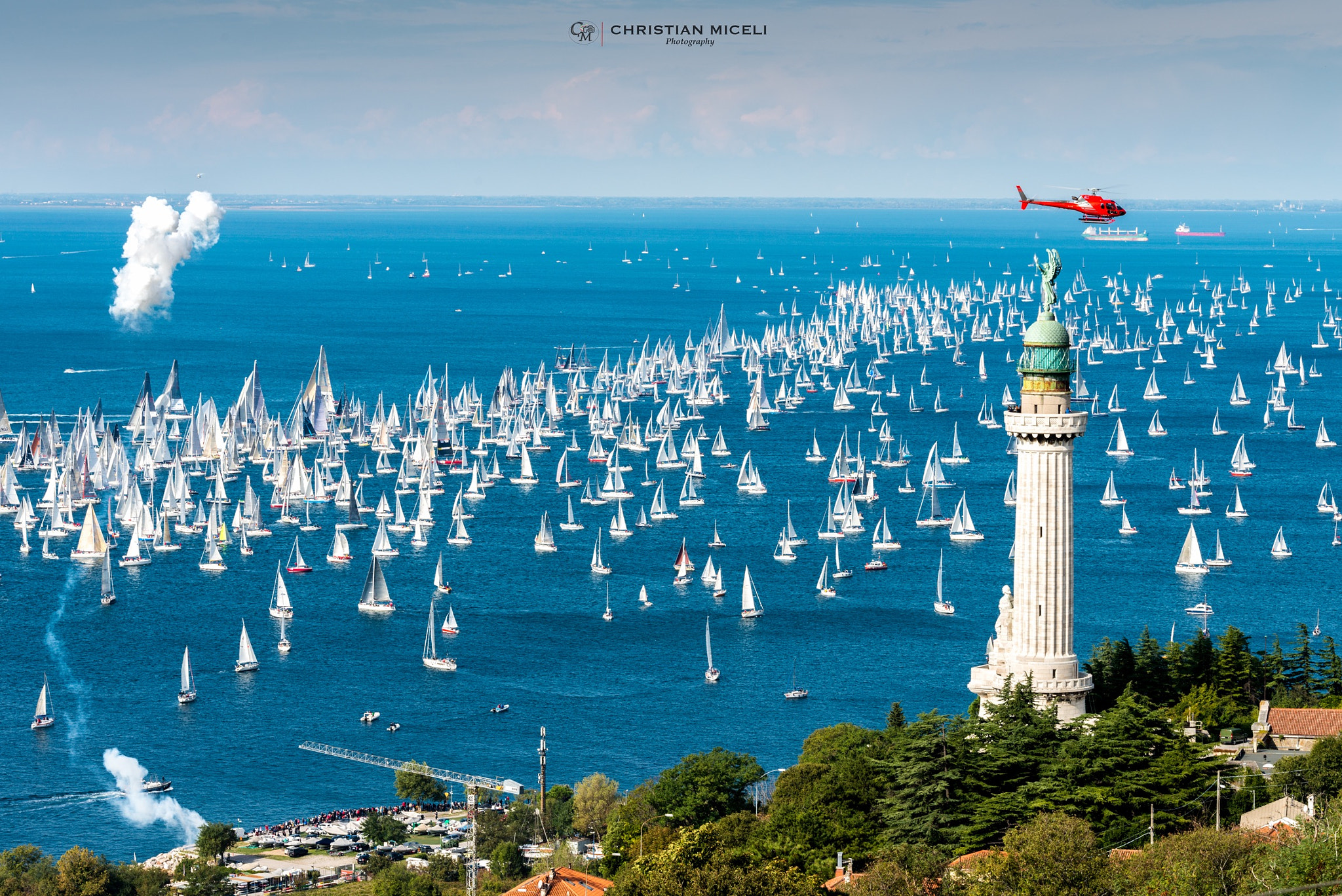 Tamron SP 70-200mm F2.8 Di VC USD sample photo. Start barcolana 2016 trieste italy . it's a race about 2000 boat and yacht. photography