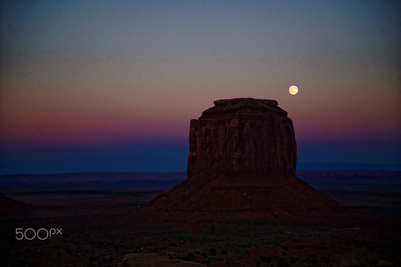 Nikon D3S sample photo. The moon and the mountain photography