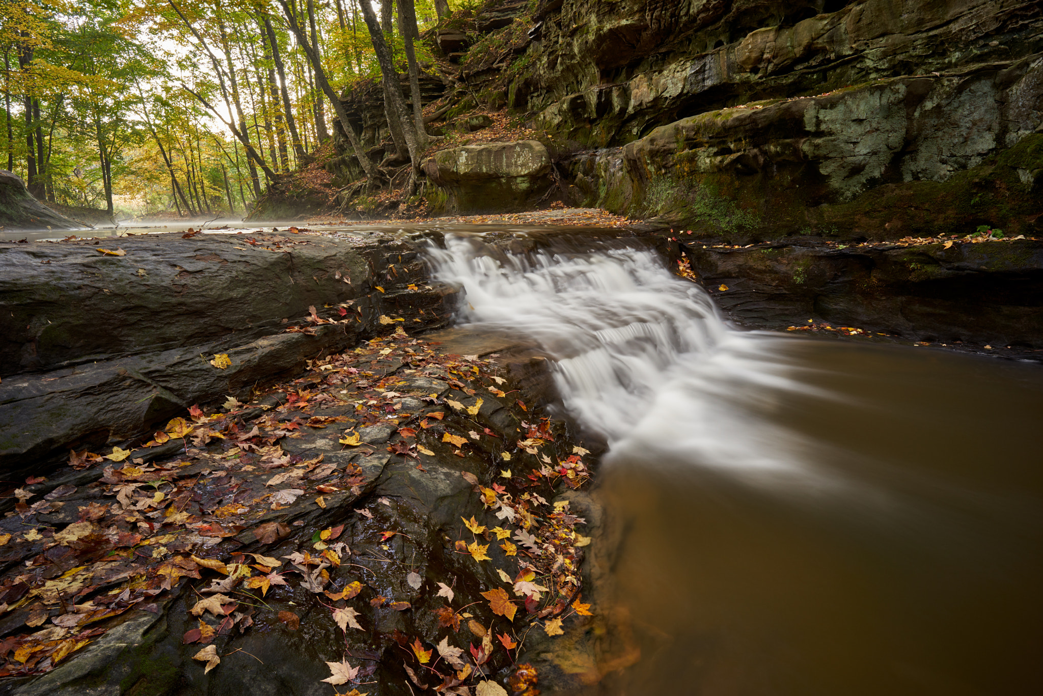 Sony a7R + E 21mm F2.8 sample photo. Pewits nest waterfall photography