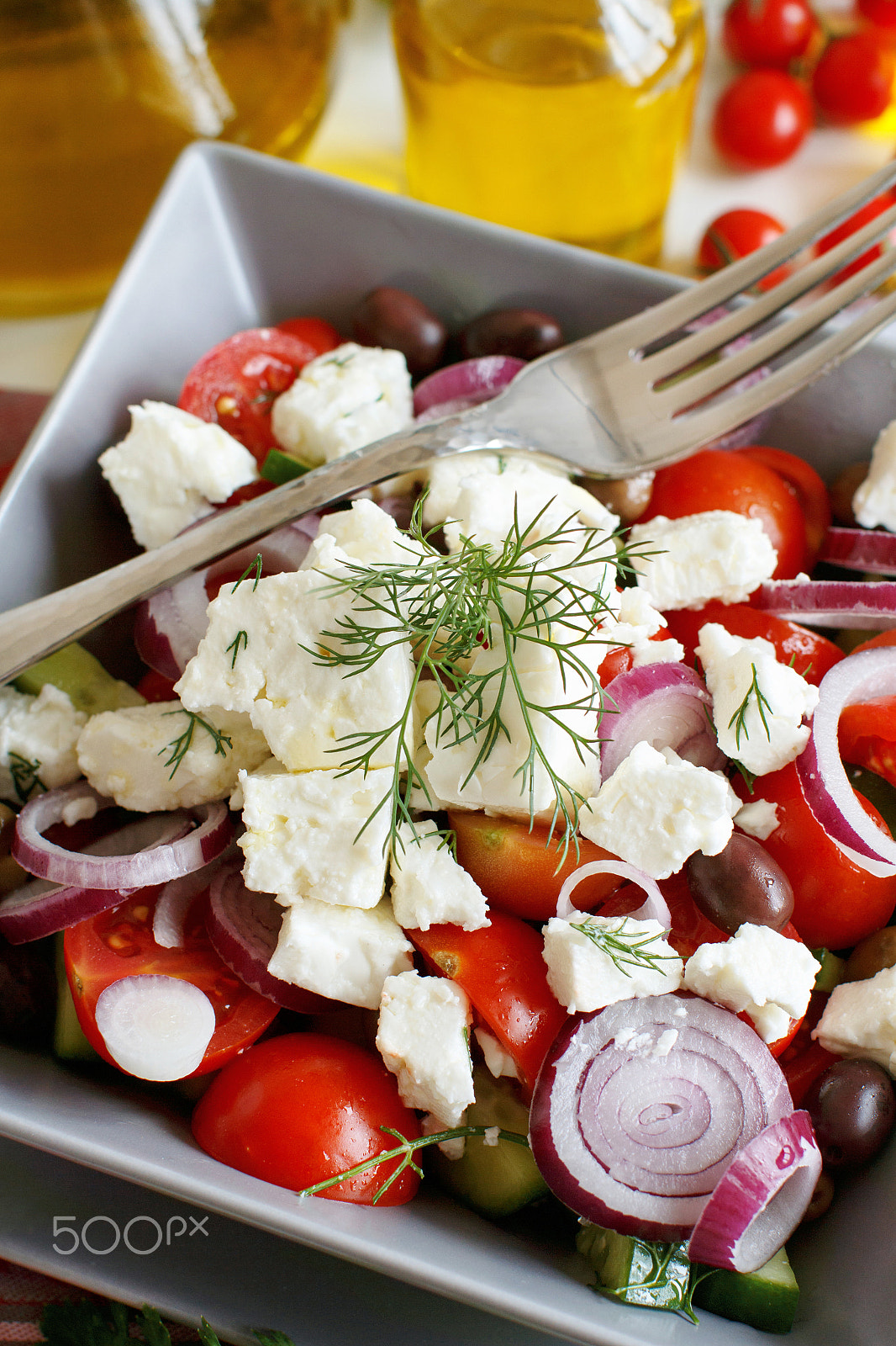 Canon EOS 650D (EOS Rebel T4i / EOS Kiss X6i) + Canon EF 50mm F1.2L USM sample photo. Greek salad photography