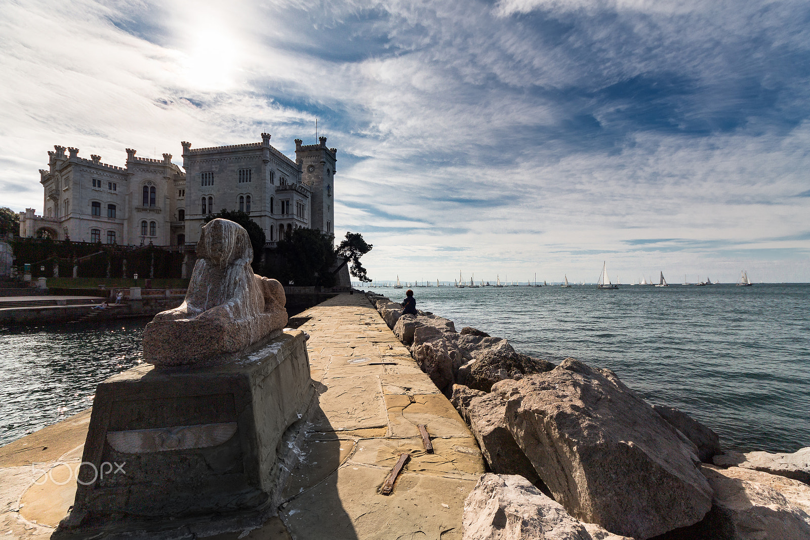 Canon EOS 700D (EOS Rebel T5i / EOS Kiss X7i) + Sigma 8-16mm F4.5-5.6 DC HSM sample photo. The miramare castle and the barcolana 2016 photography