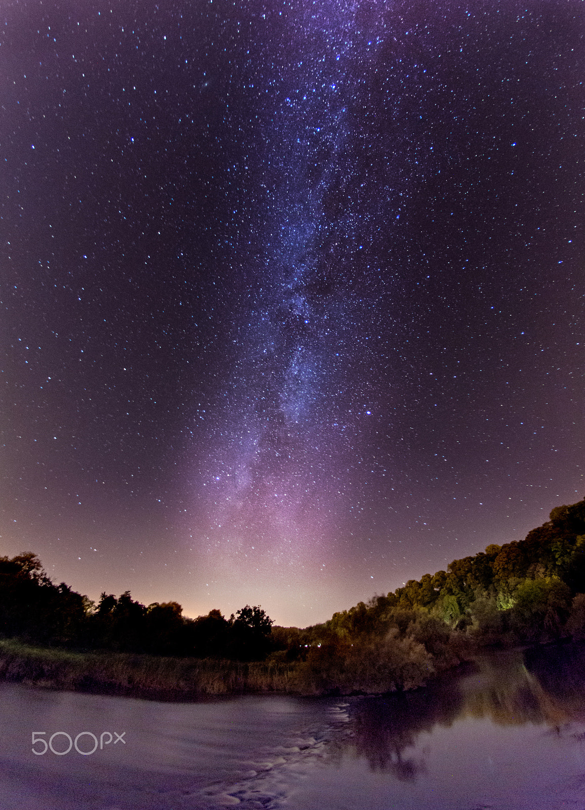 Samyang 8mm F3.5 Aspherical IF MC Fisheye sample photo. The milky way and the boyne river photography